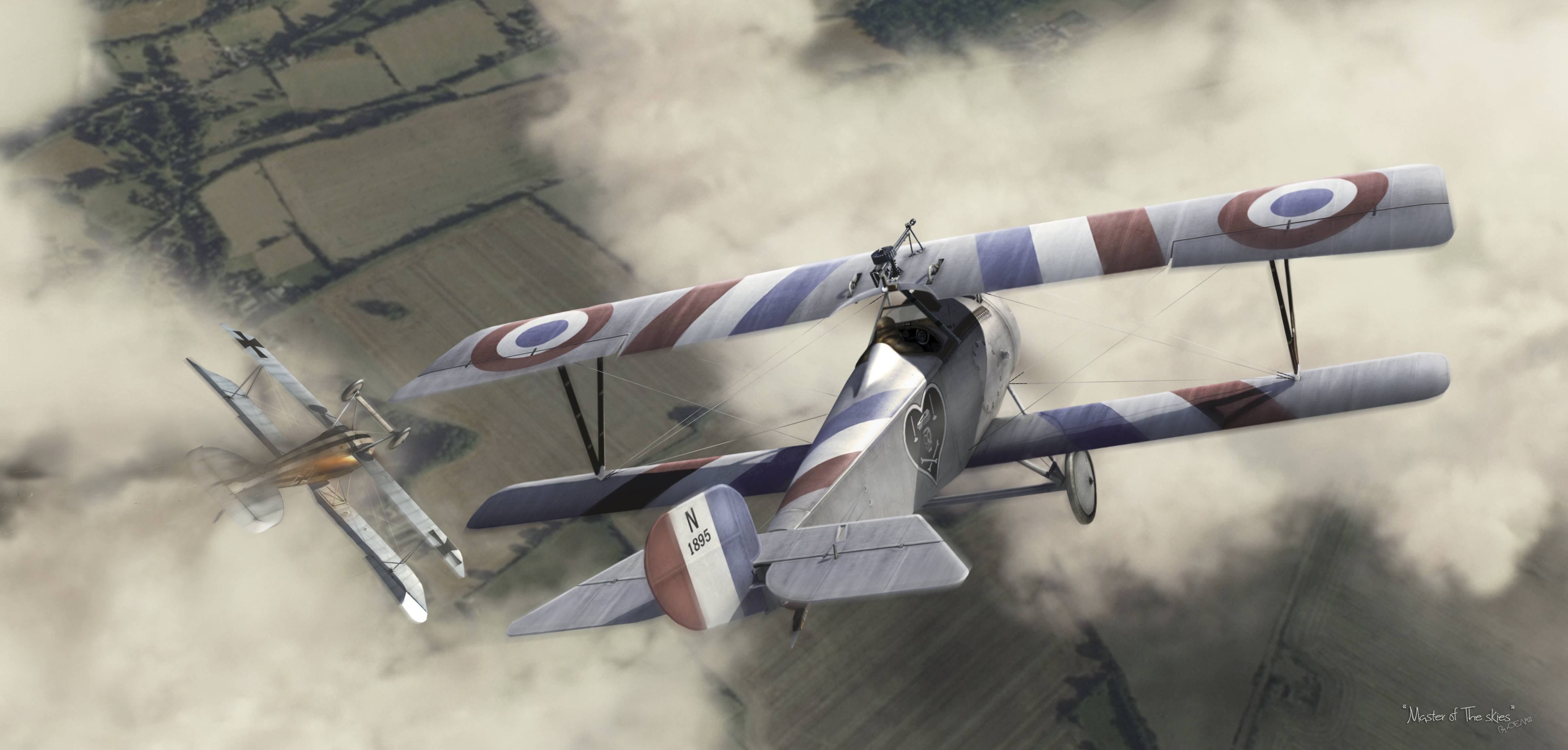 Download wallpaper plane, biplane, sky, France free desktop