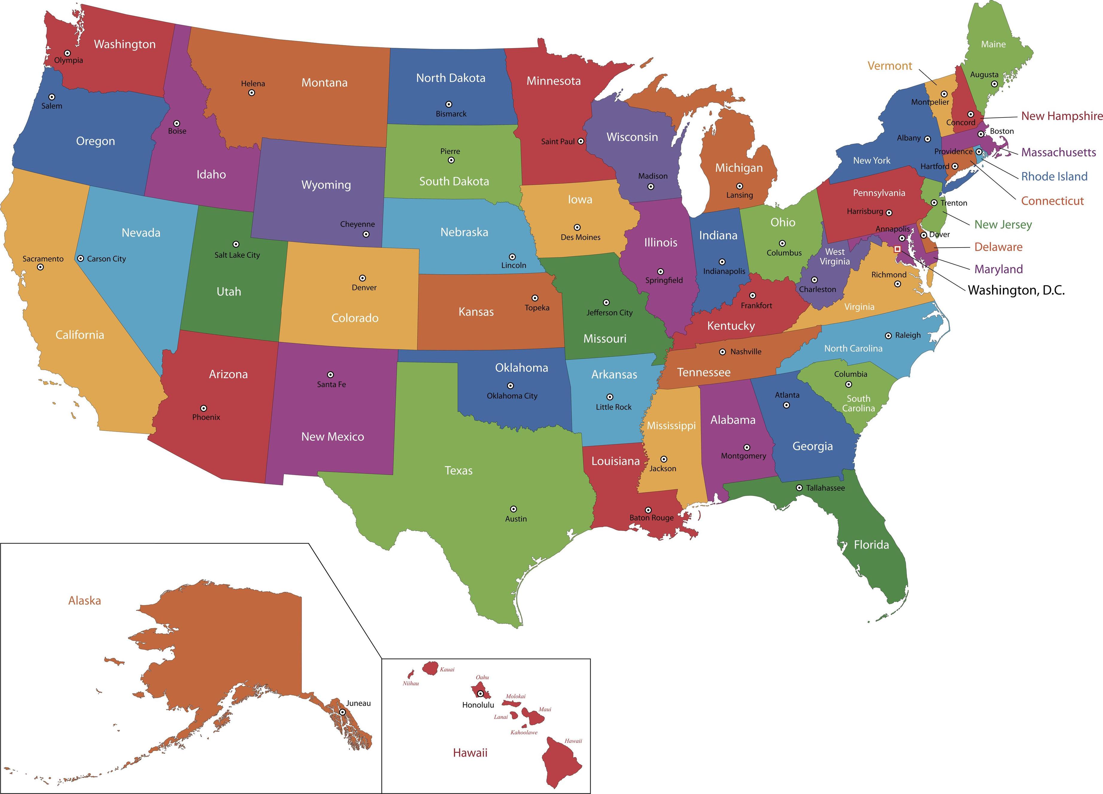 High Resolution Us Map - Carolina Map