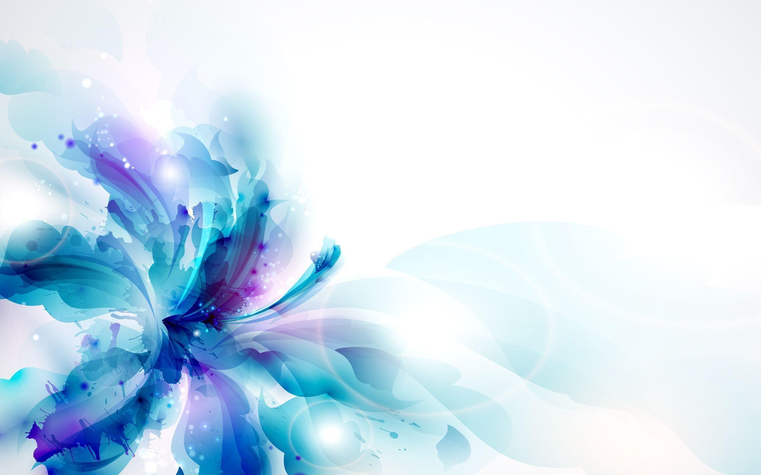 Blue Flower Abstract 9545 Desktop Background. Areahd