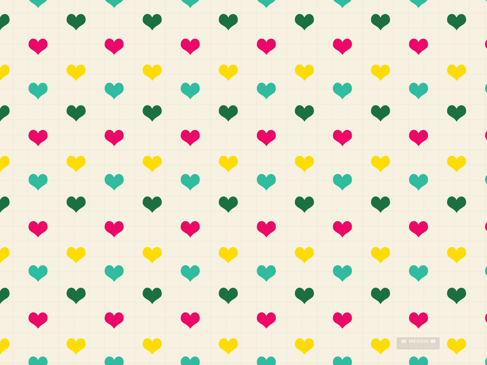 Desktop Candy Hearts Wallpaper