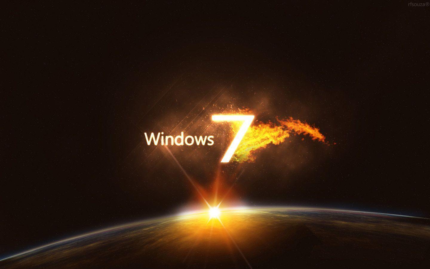 Desktop Wallpaper · Gallery · Windows 7 · Windows 7 Fiery Sunrise