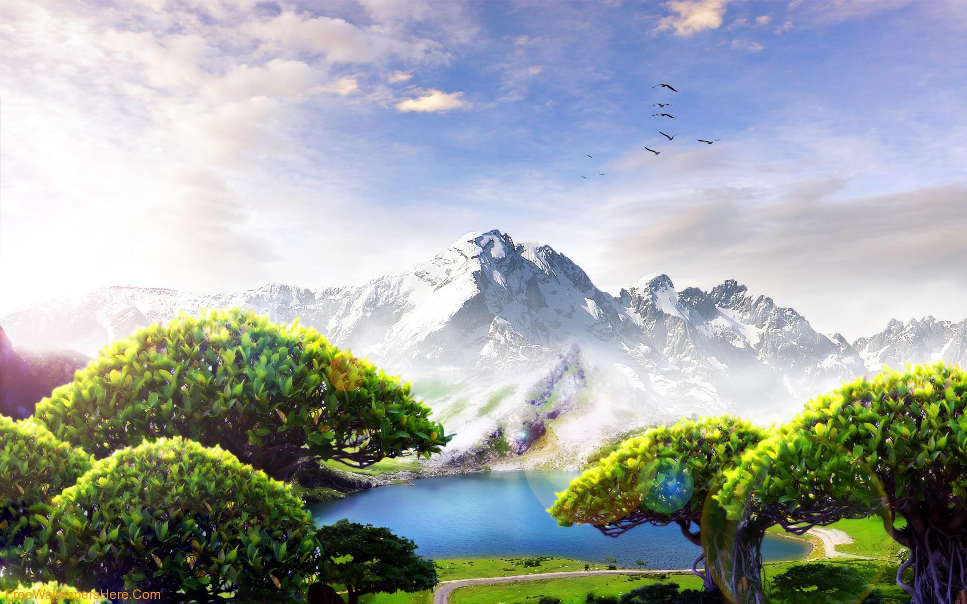 Beautiful Mountain Widescreen Wallpaper HD Resolution