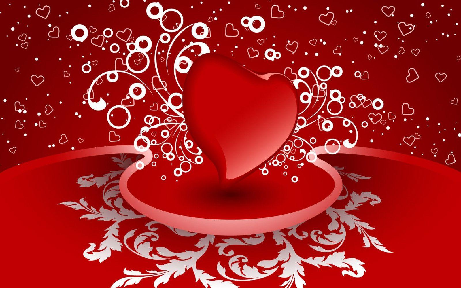 Valentine Picture Wallpaper: Red Heart Romantic Valentine