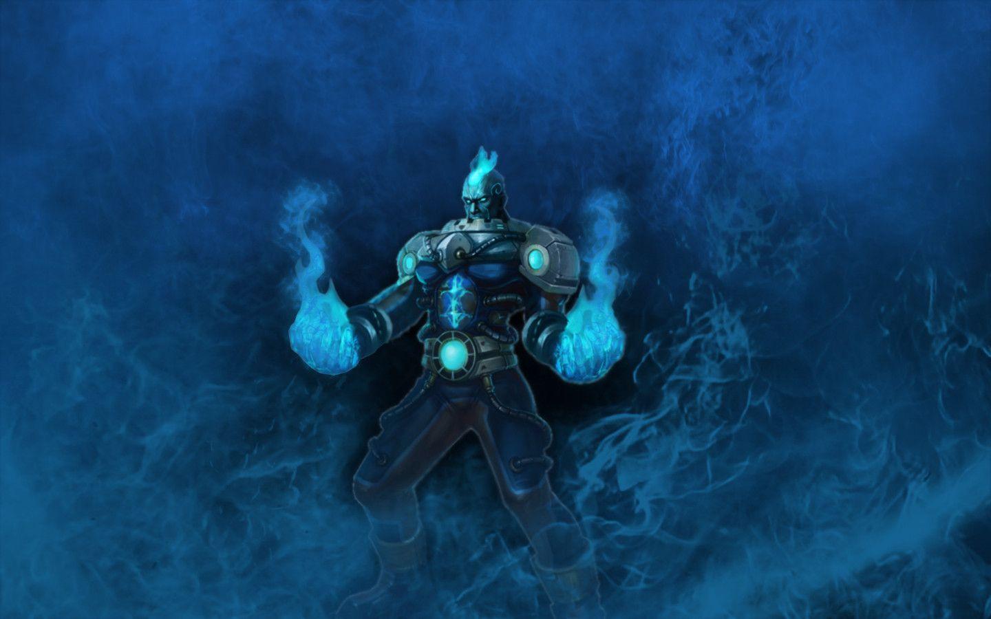 Download League Of Legends Blue Fire Brand Wallpaper