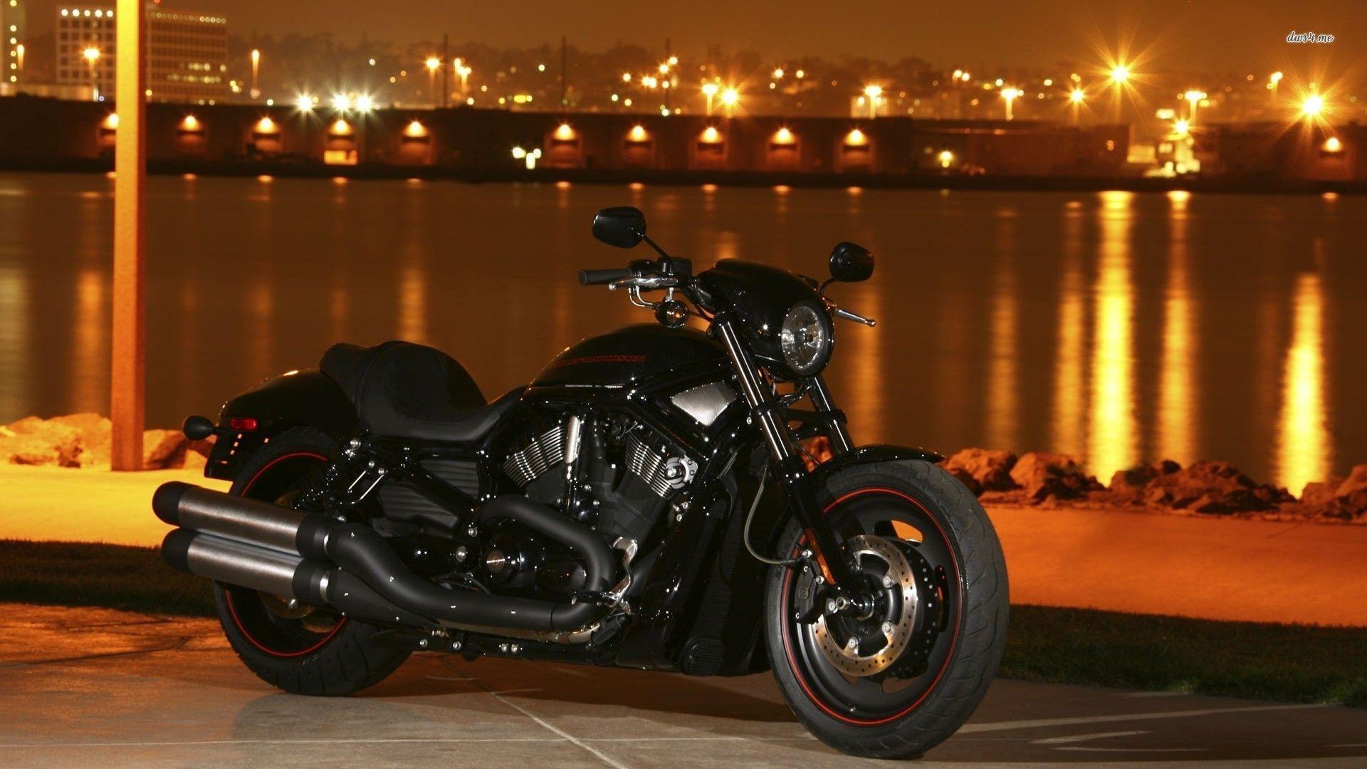Amazing Black Motorcycle Harley Davidson Wallp Wallpaper