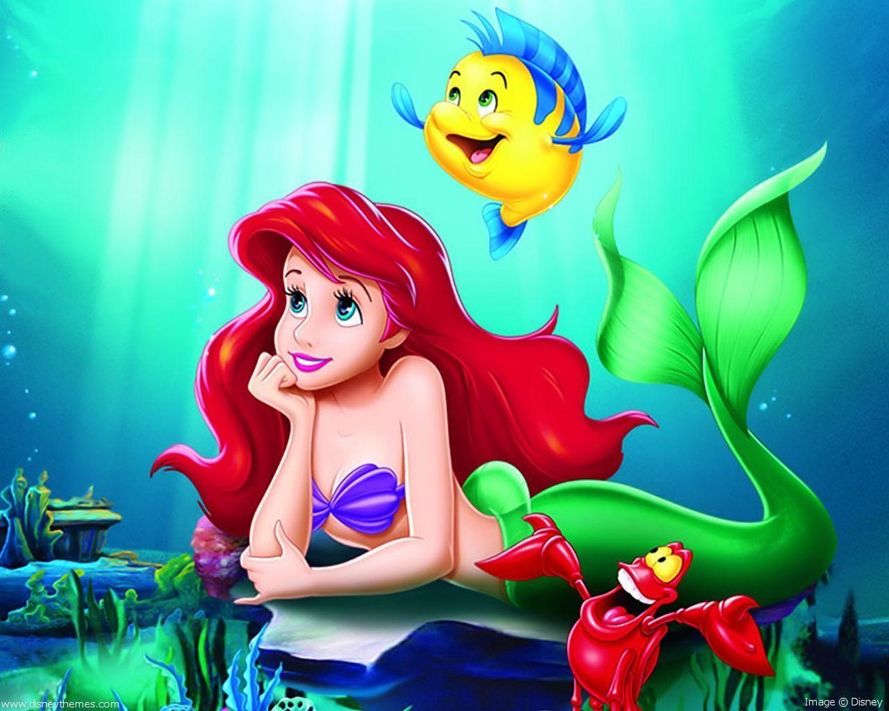 Ariel & Flounder Little Mermaid Wallpaper 223085