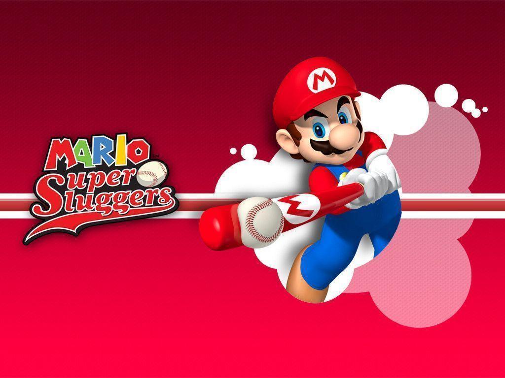 Mario Super Sluggers and Luigi Wallpaper