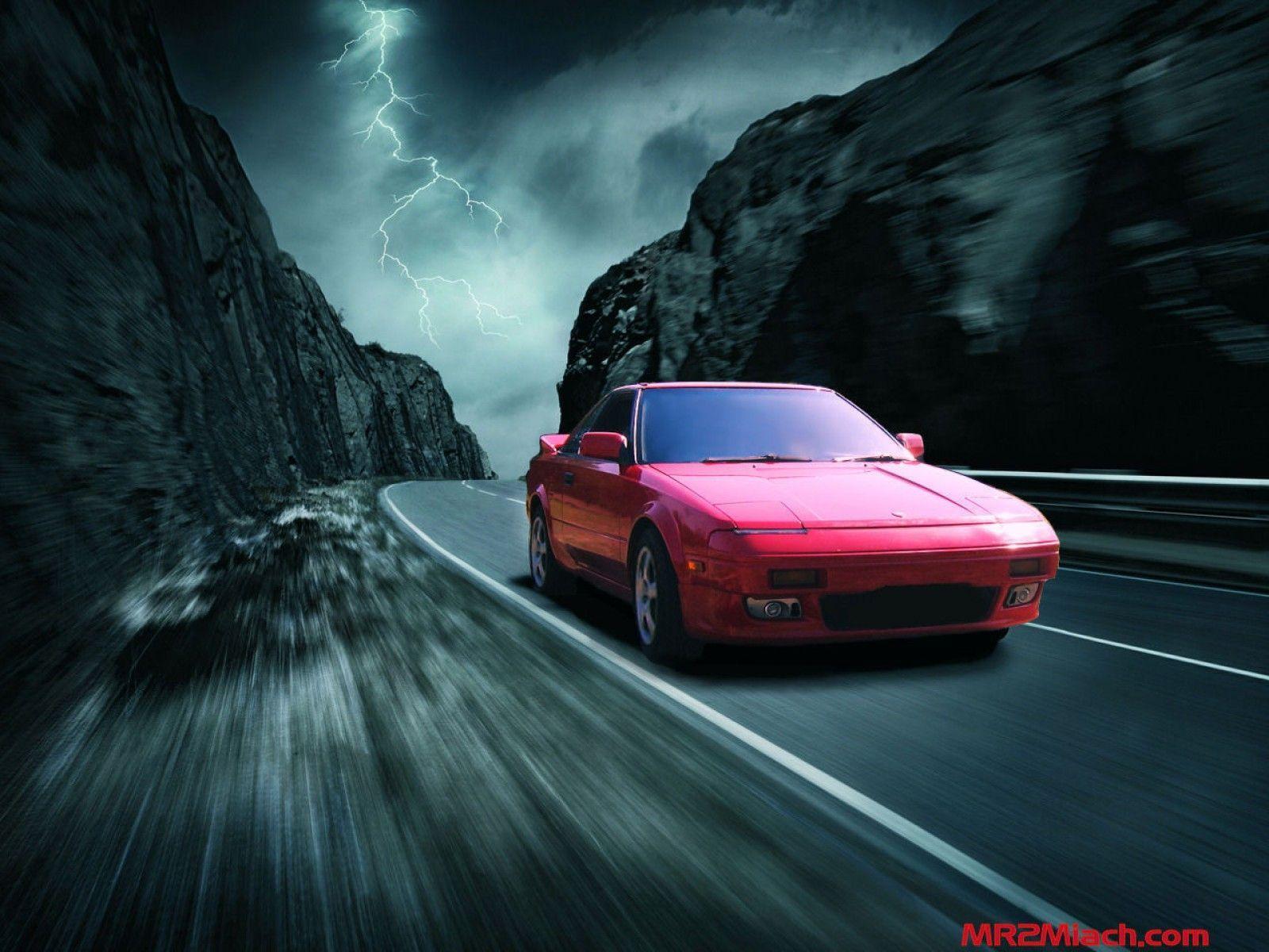 Red MR2 In Motion 28012