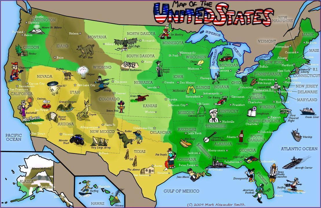 Map Of The United States by FreyFox