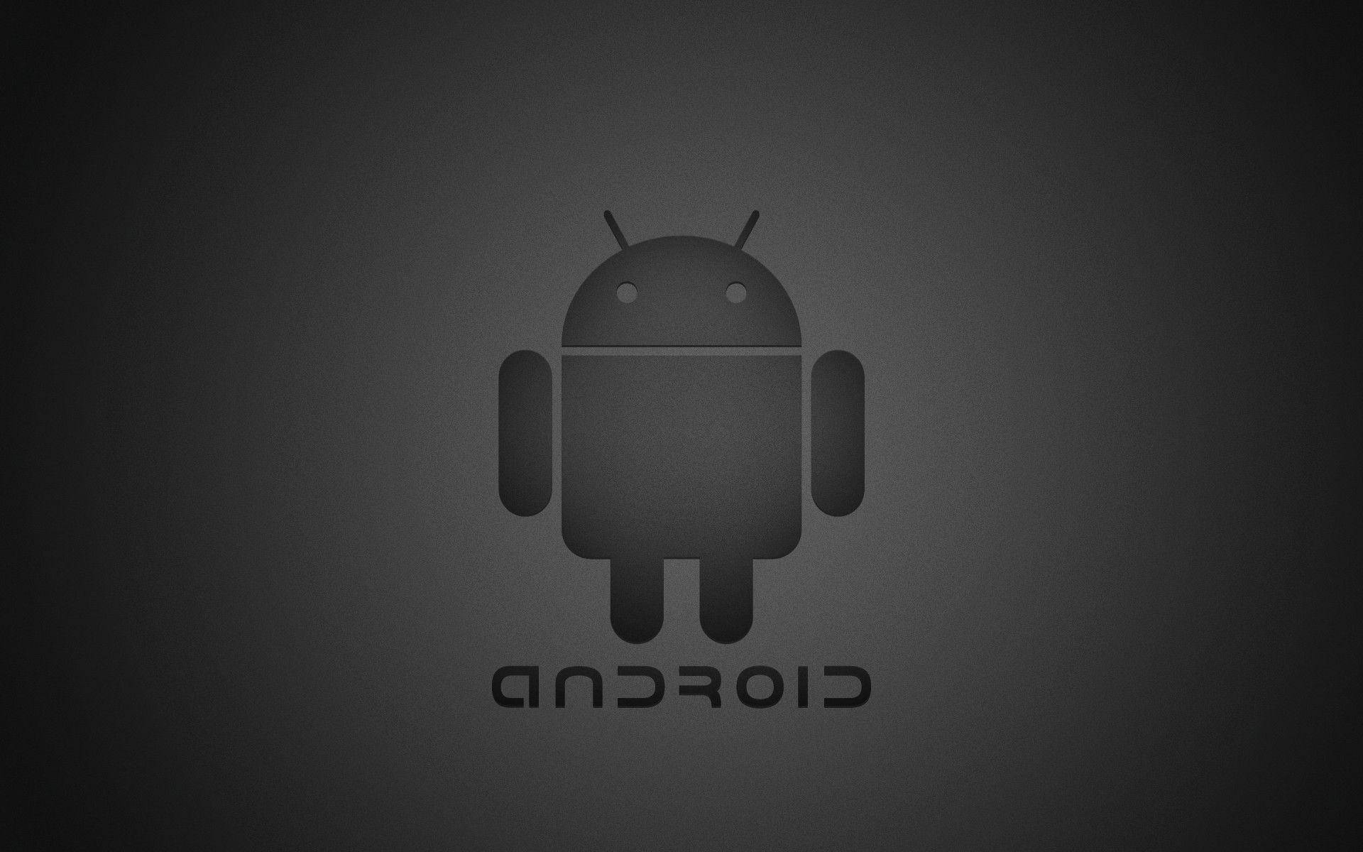 Black Android Logo Wallpaper Desktop Wallpaper. High