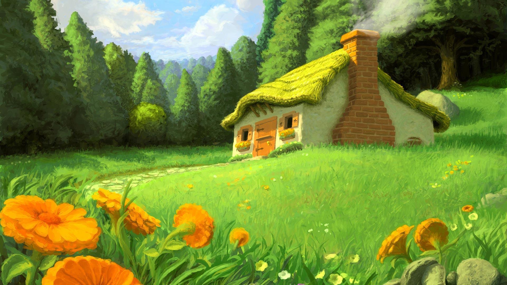 Desktop Wallpaper · Gallery · Windows 7 · Fairy cottage. Free