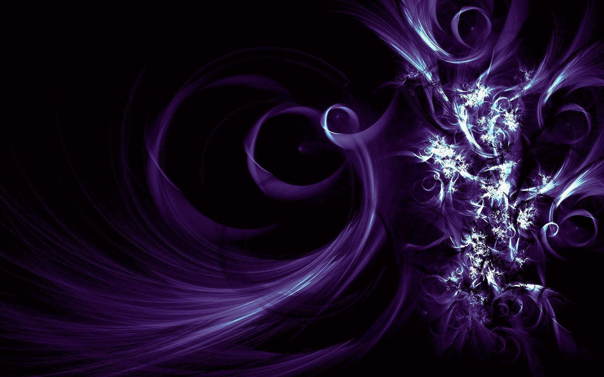 Glowing purple swirls wallpaper