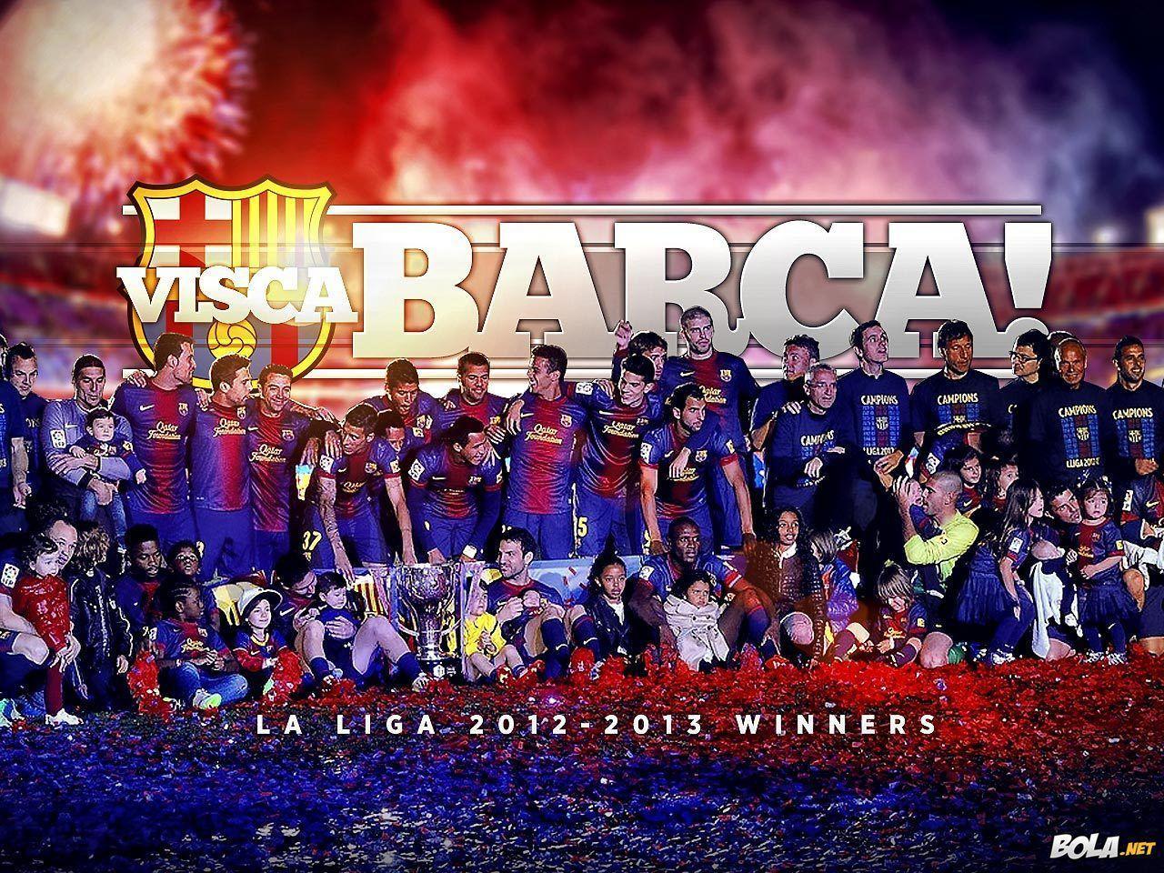 Barca 2013 Champions Desktop Wallpaper. New Football Wallpaper