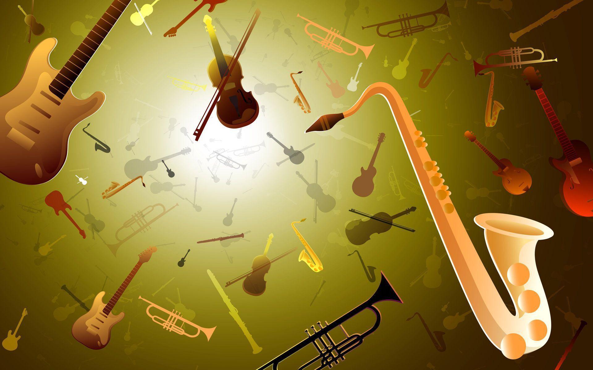 Musical instruments wallpaper