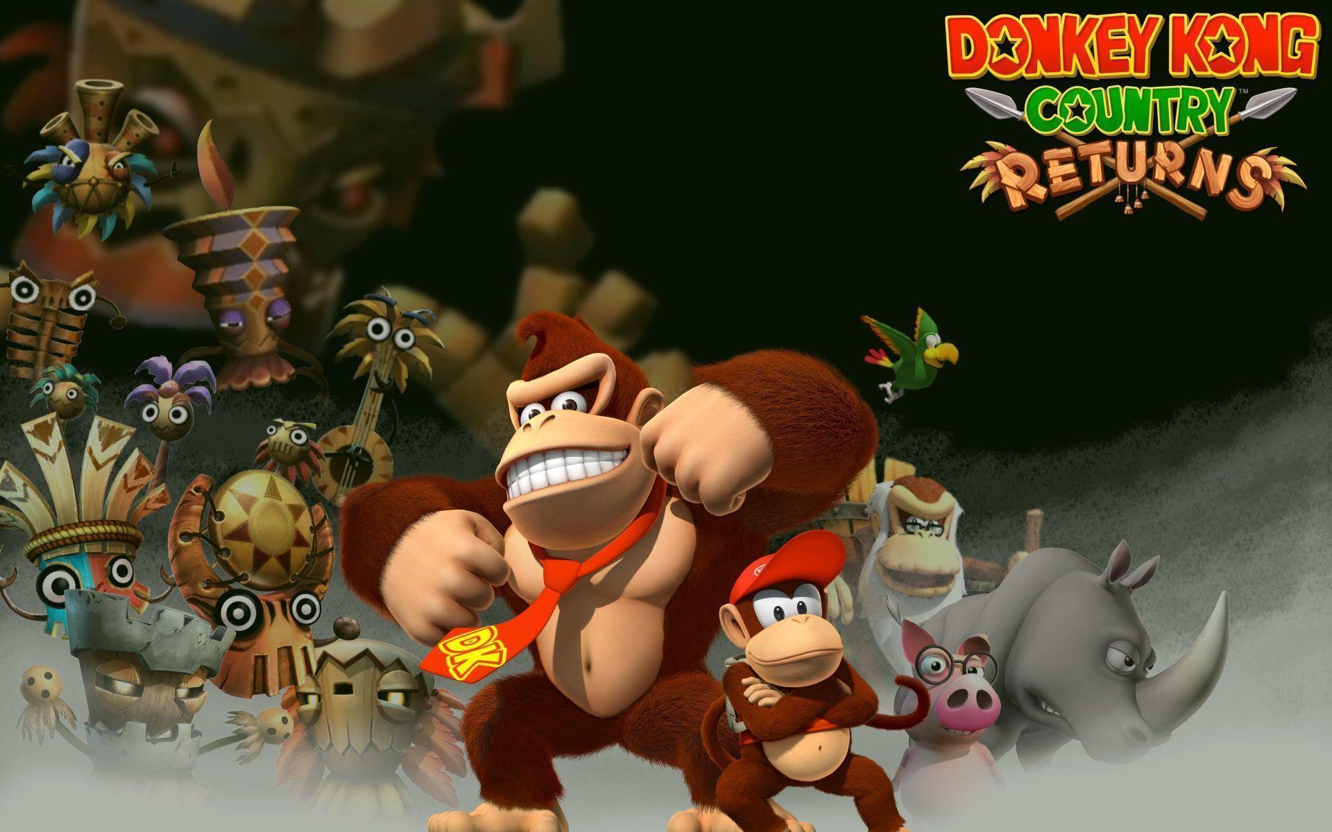 donkey kong country returns wii wallpaper