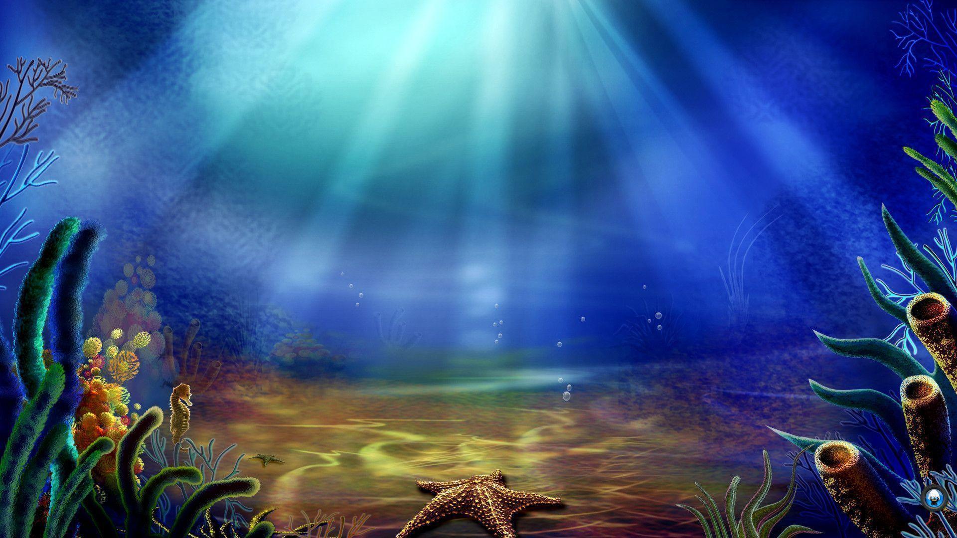 Underwater Ocean Water Background