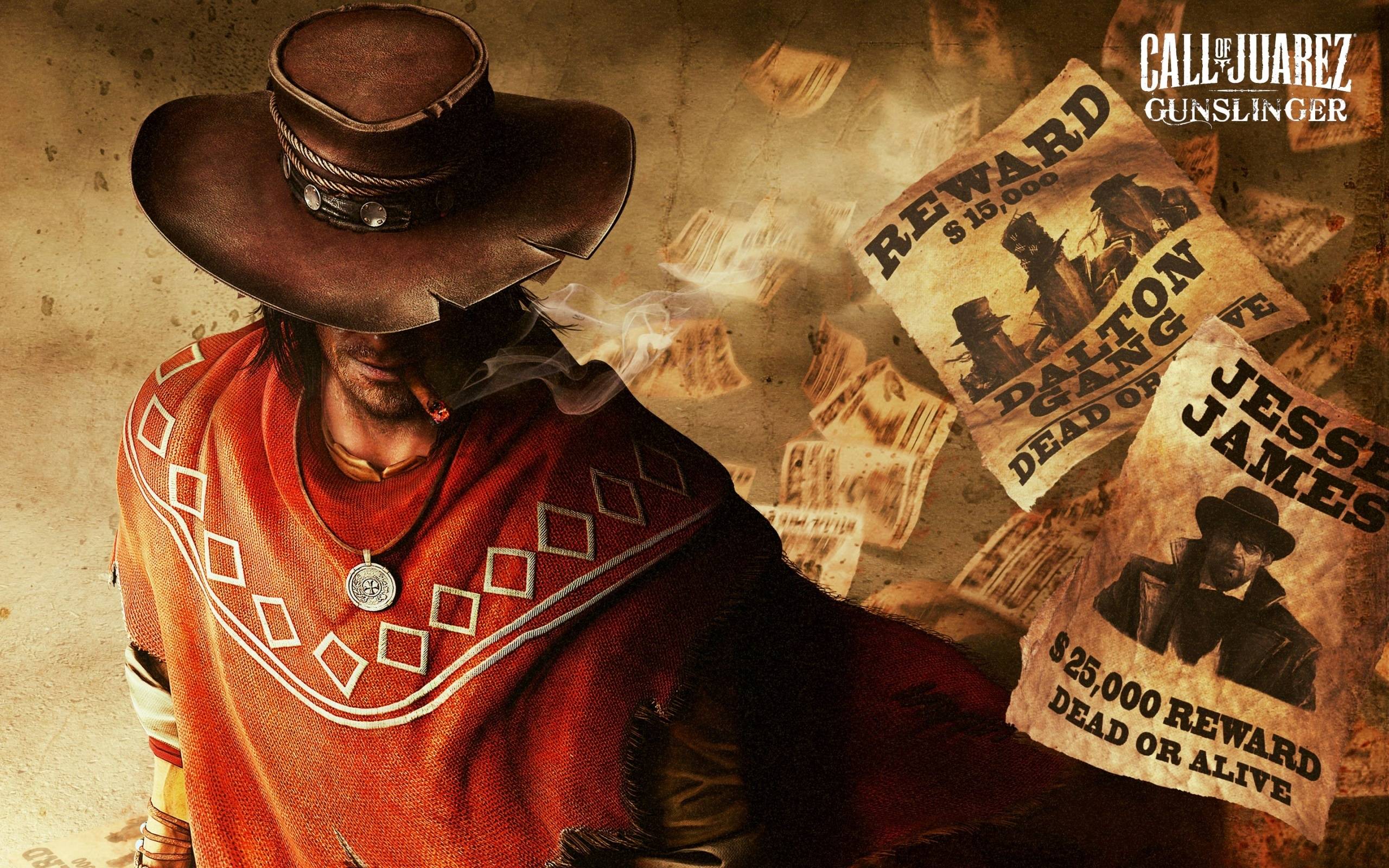 Download wallpaper Cowboy, hat, cigarette, reward free desktop