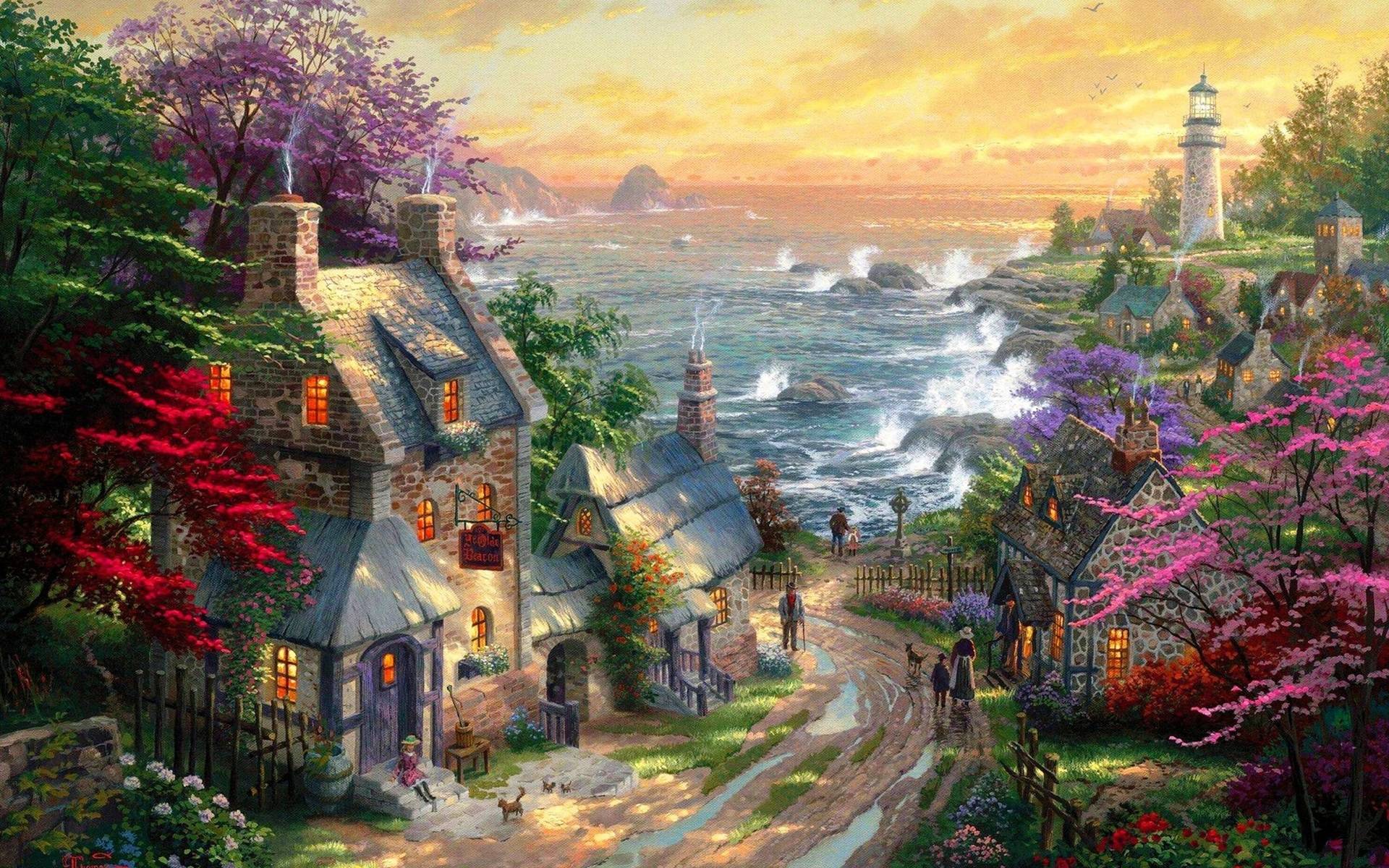 Wallpaper For > Thomas Kinkade Disney Wallpaper Aladdin