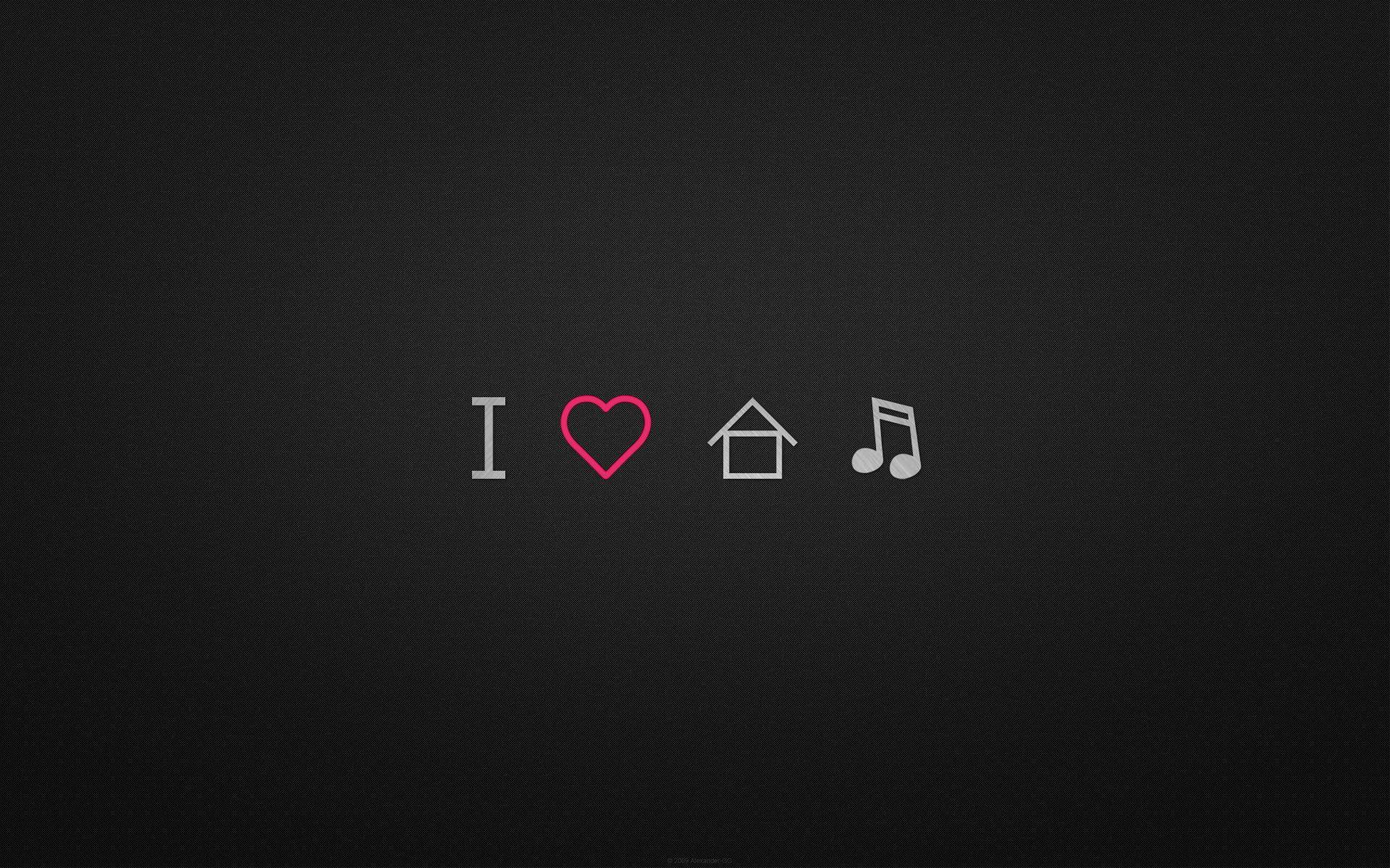 I Love Music Logo Wallpaper HD Wallpaper. High Resolution