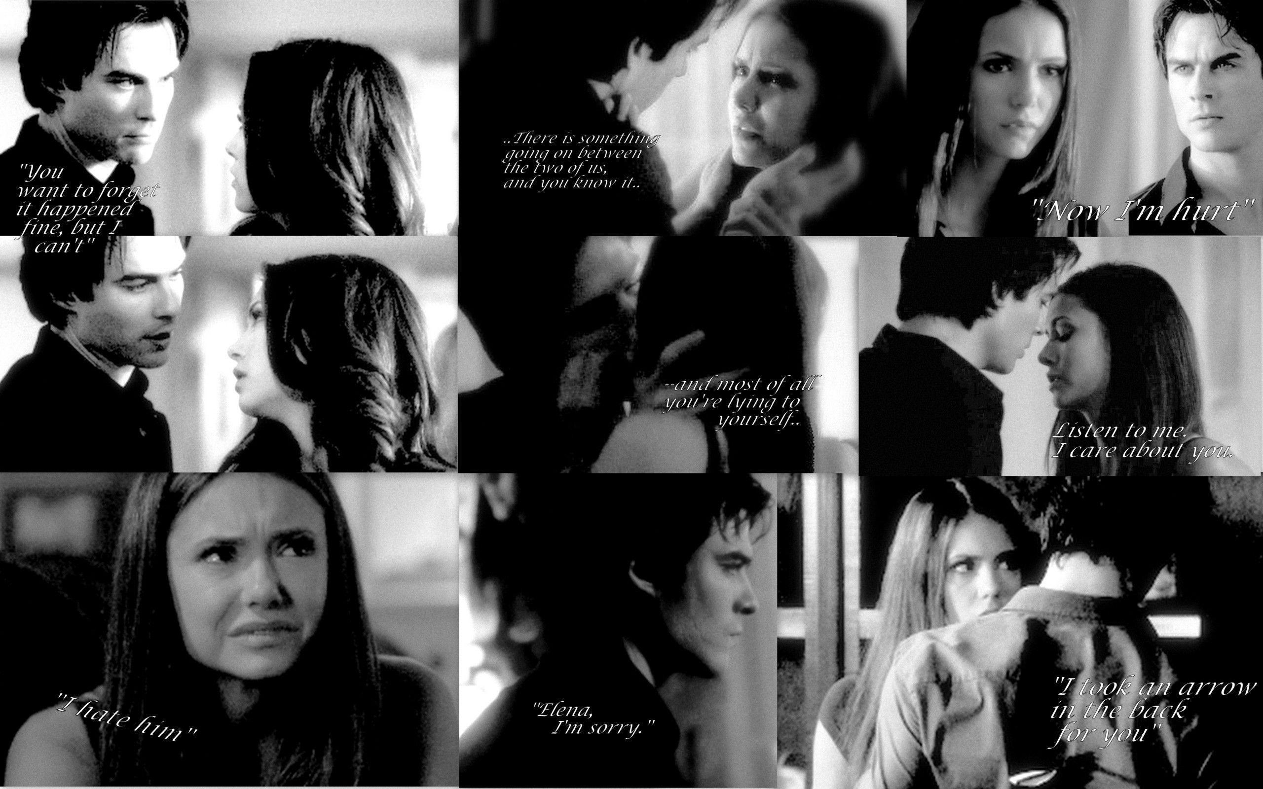 Damon and Elena & Elena Wallpaper