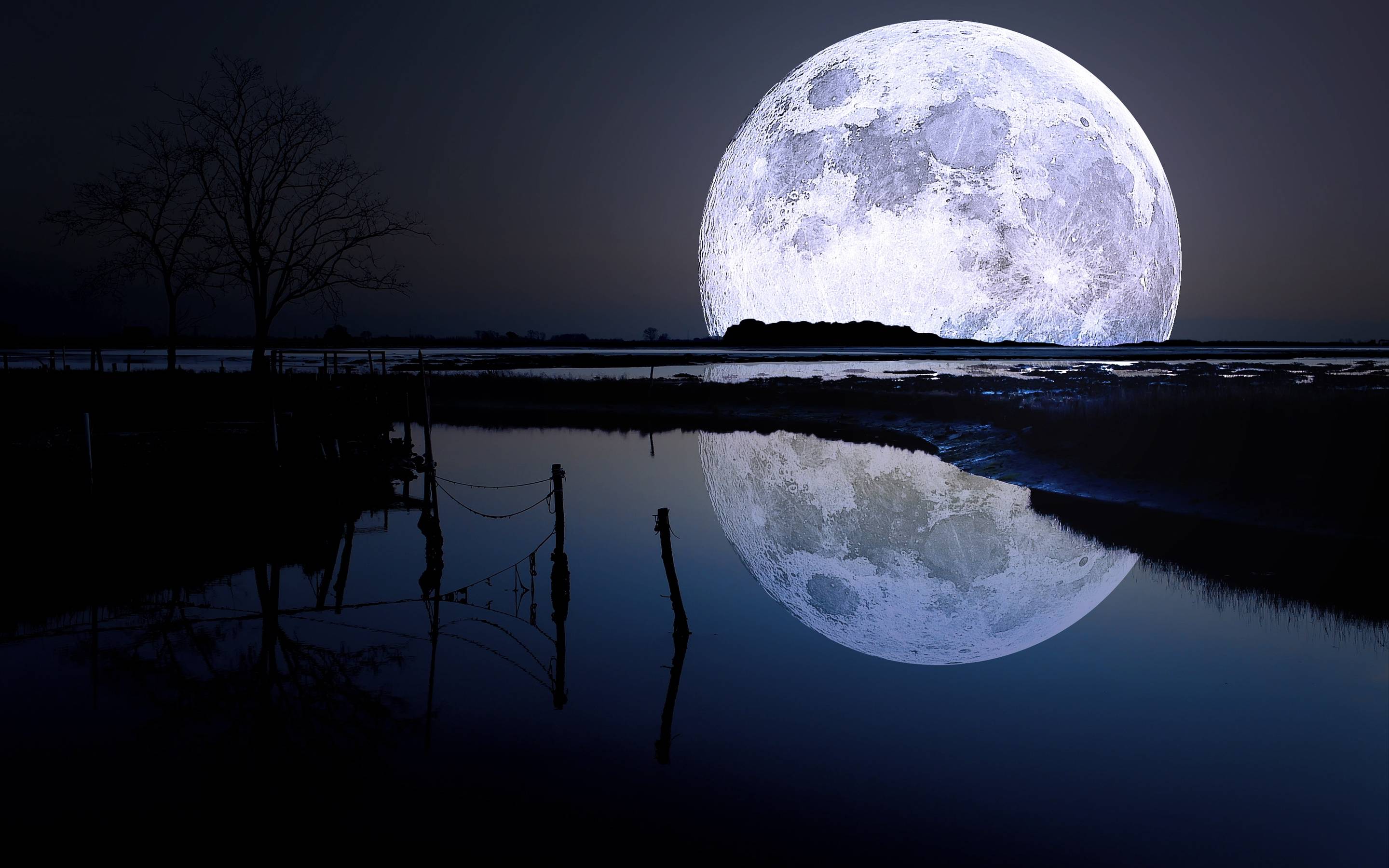 Wallpaper For > Full Moon Wallpaper Desktop