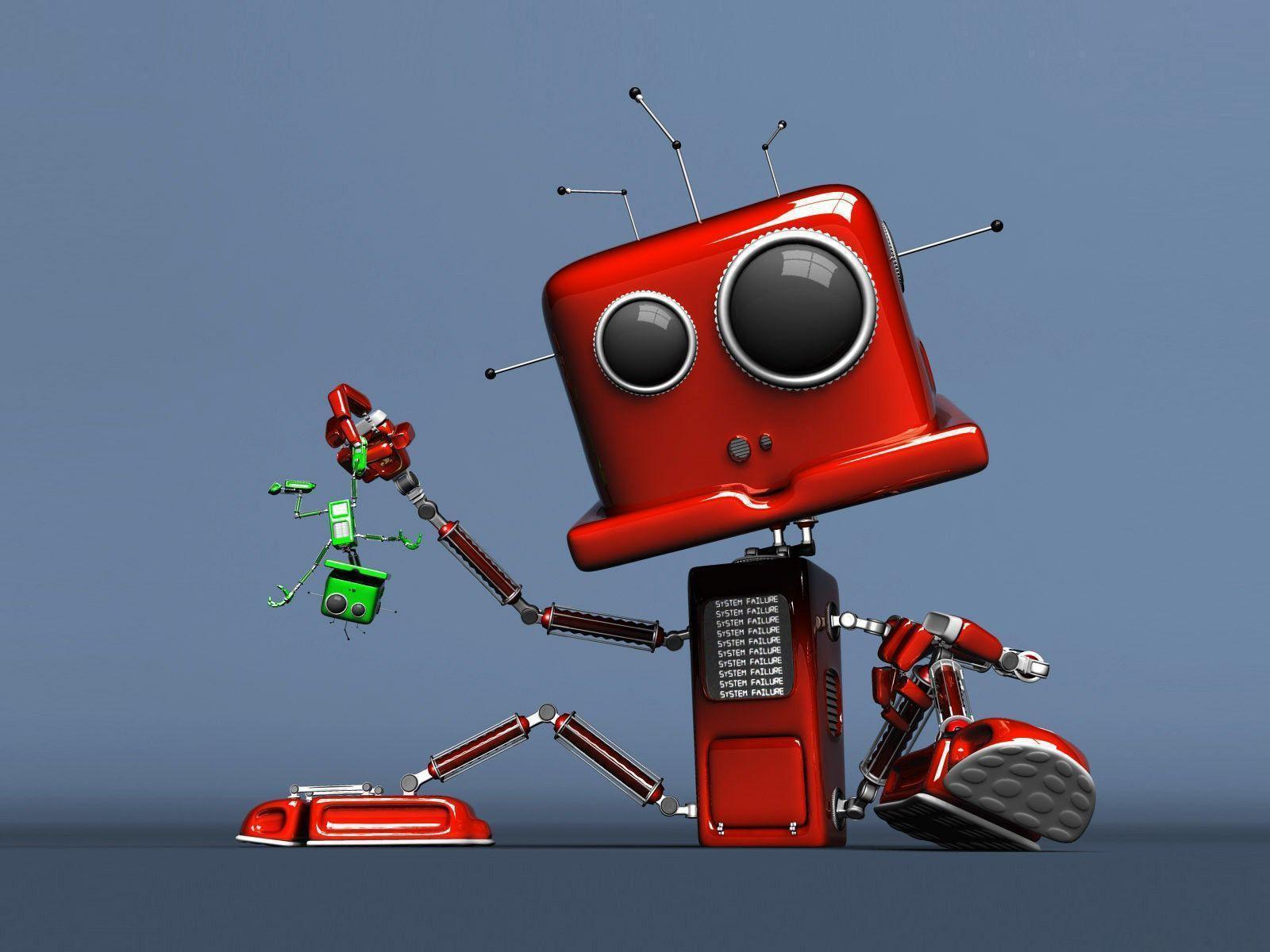 cute robot background