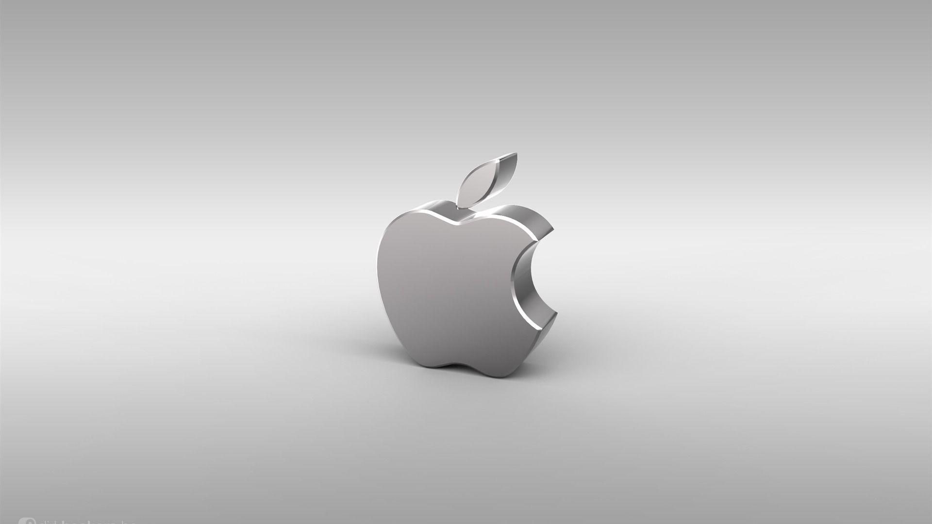 Silver Apple Logo Think Different Apple Mac Desktop Wallpaper