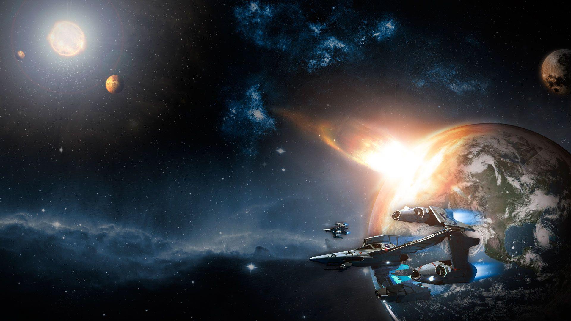 Pix For > Awesome Spaceship Wallpaper