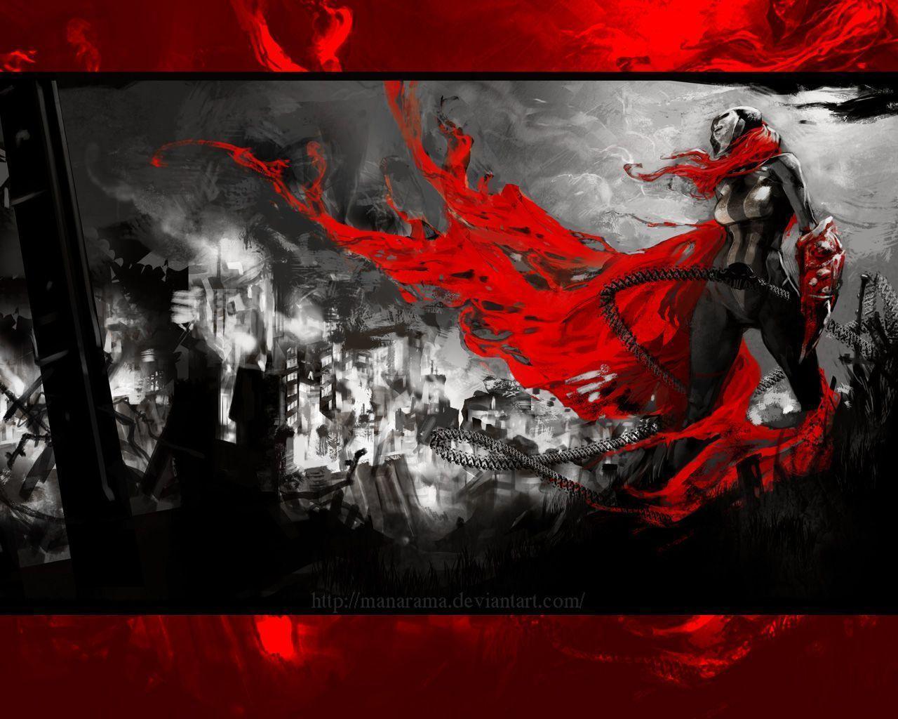 spawn with flowing cape Wallpaper Background