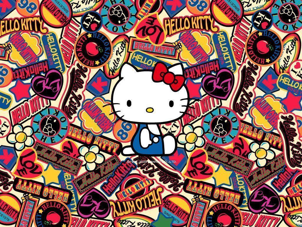 Hello Kitty Colorful Wallpaper Desktop Backgro Wallpaper