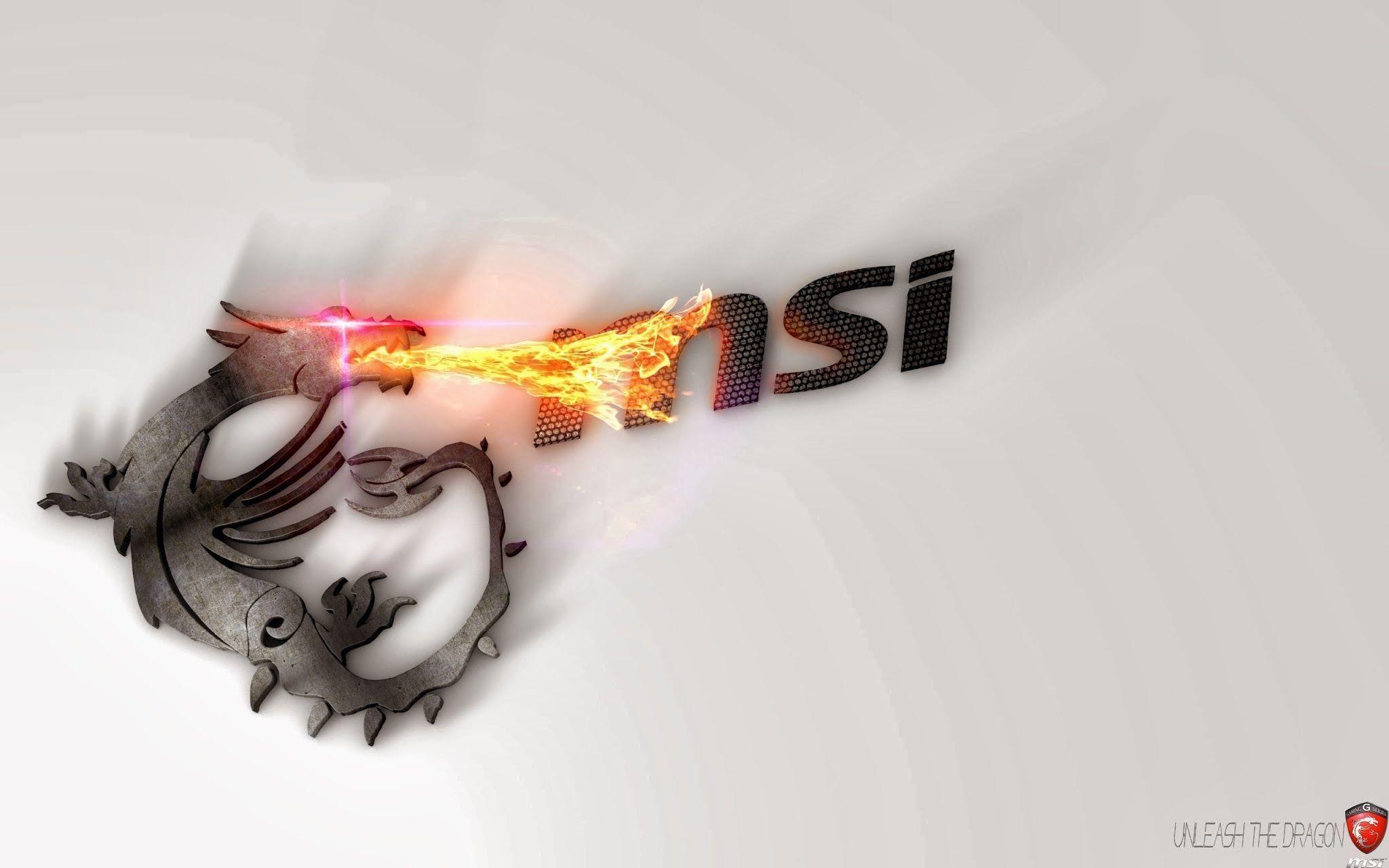 MSI Fire Breathing Dragon Logo v5 HD Wallpaper