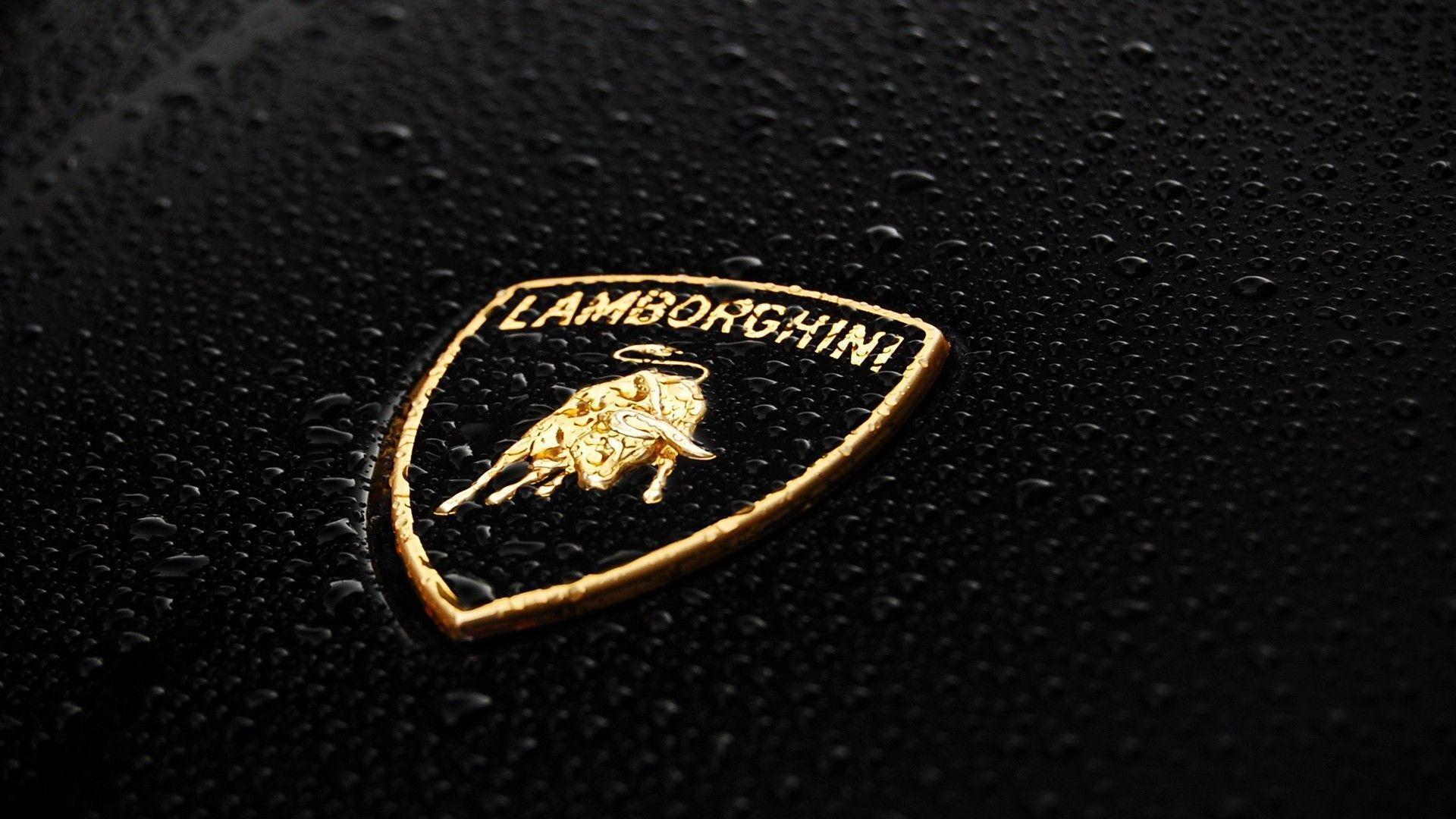 Lamborghini Logo Black HD Wallpaper