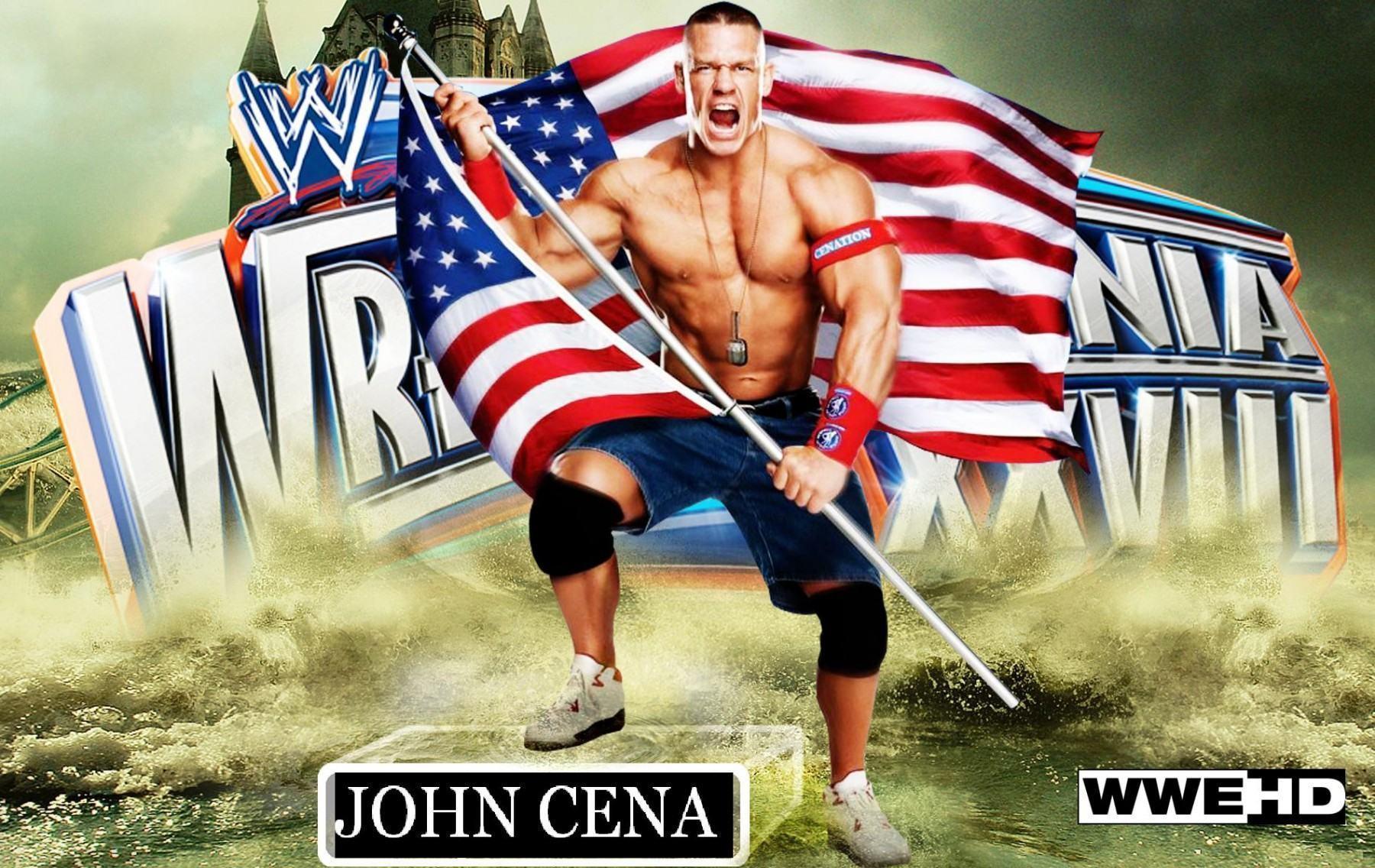 Home WrestleMania 28 WWE Wallpaper Rock vs John Cena HD Wallpape