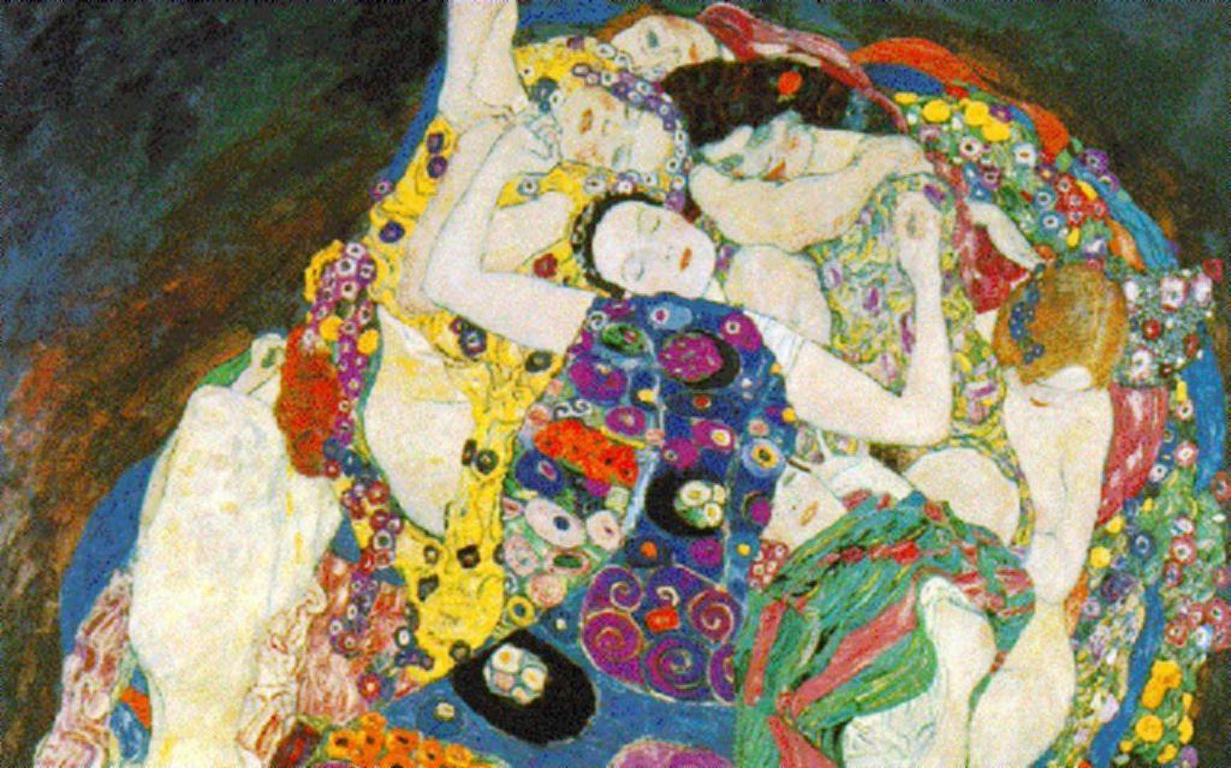 Sleeping Women Klimt Paintings Wallpaper Image