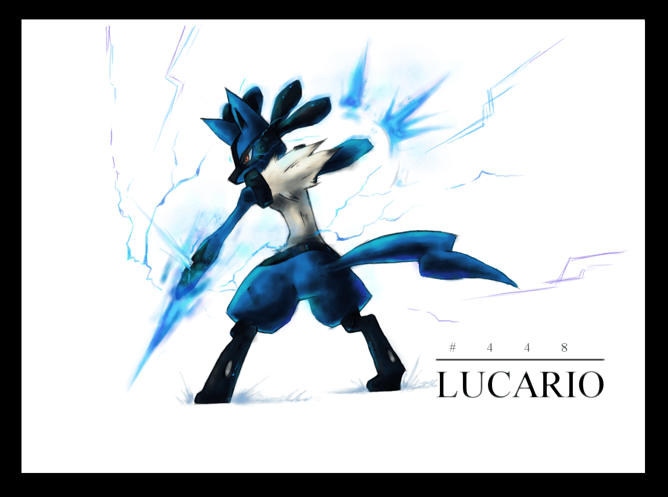 Wallpaper For > Lucario Aura Sphere Wallpaper