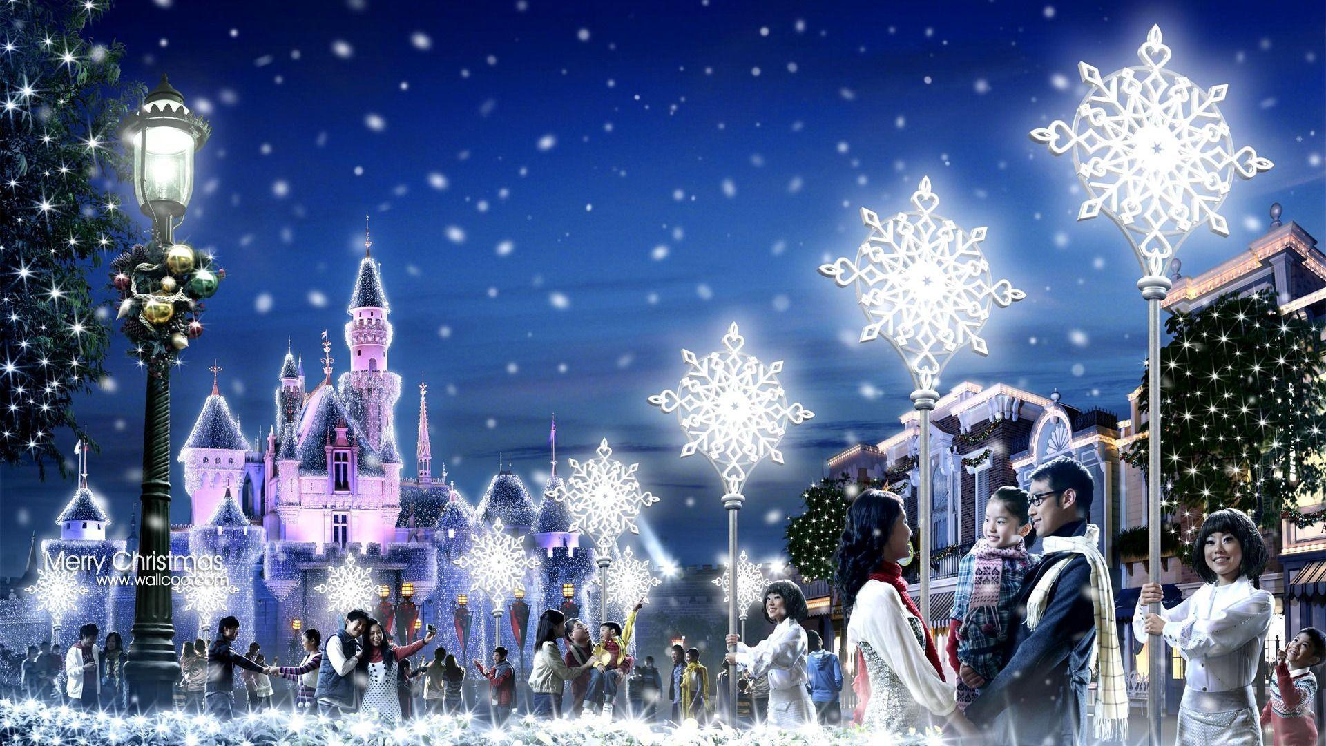 Disneyland Christmas Snow HD Wallpaper taken from Christmas Snow