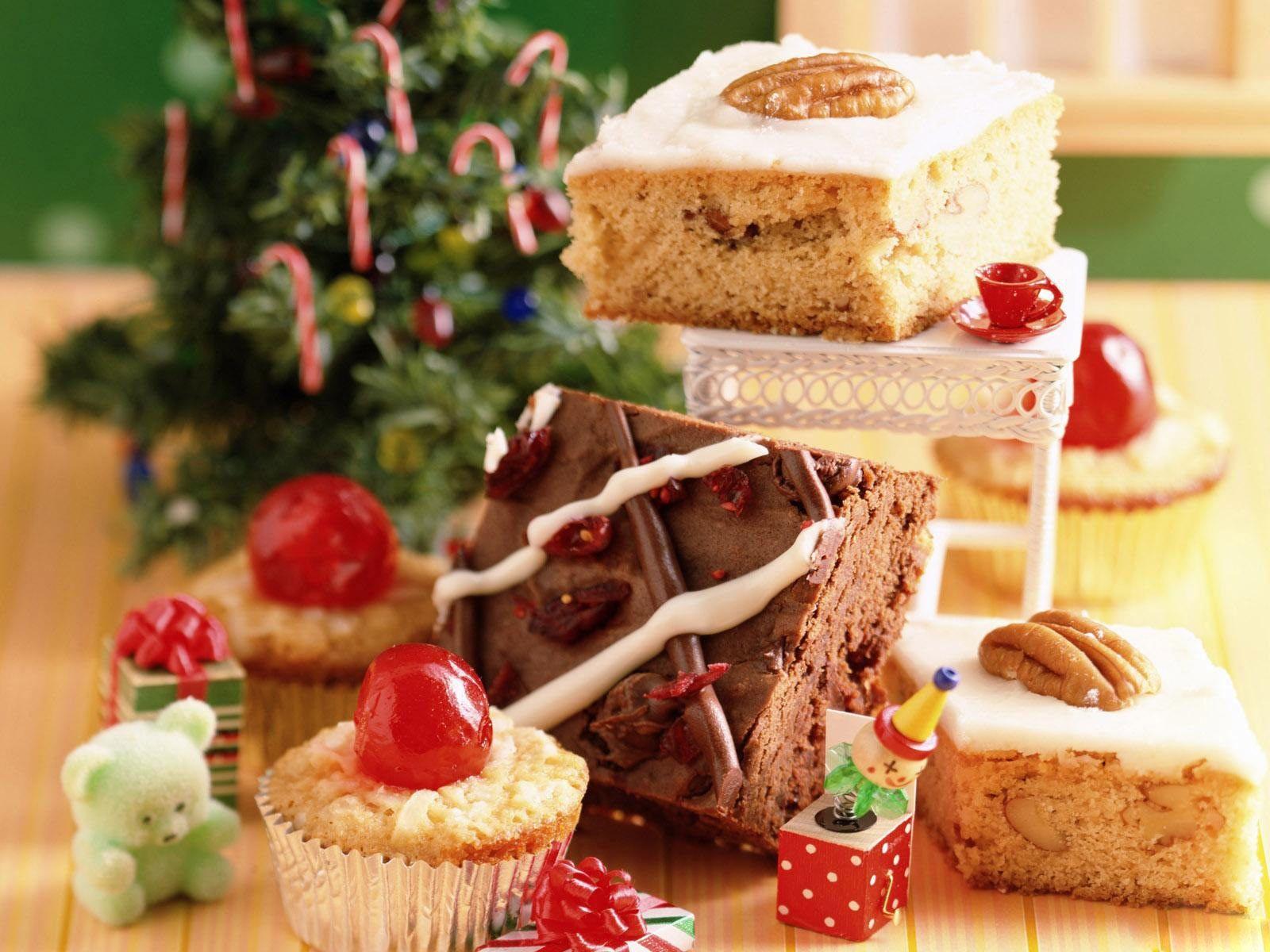Christmas Traditional Sweets food HD Wallpaper. High Quality