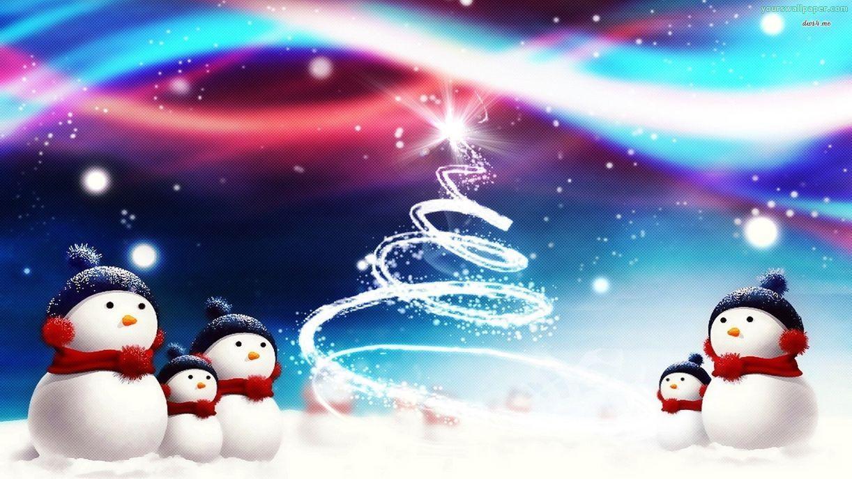 Christmas Snowman Wallpaper 1307956 Vector Art at Vecteezy