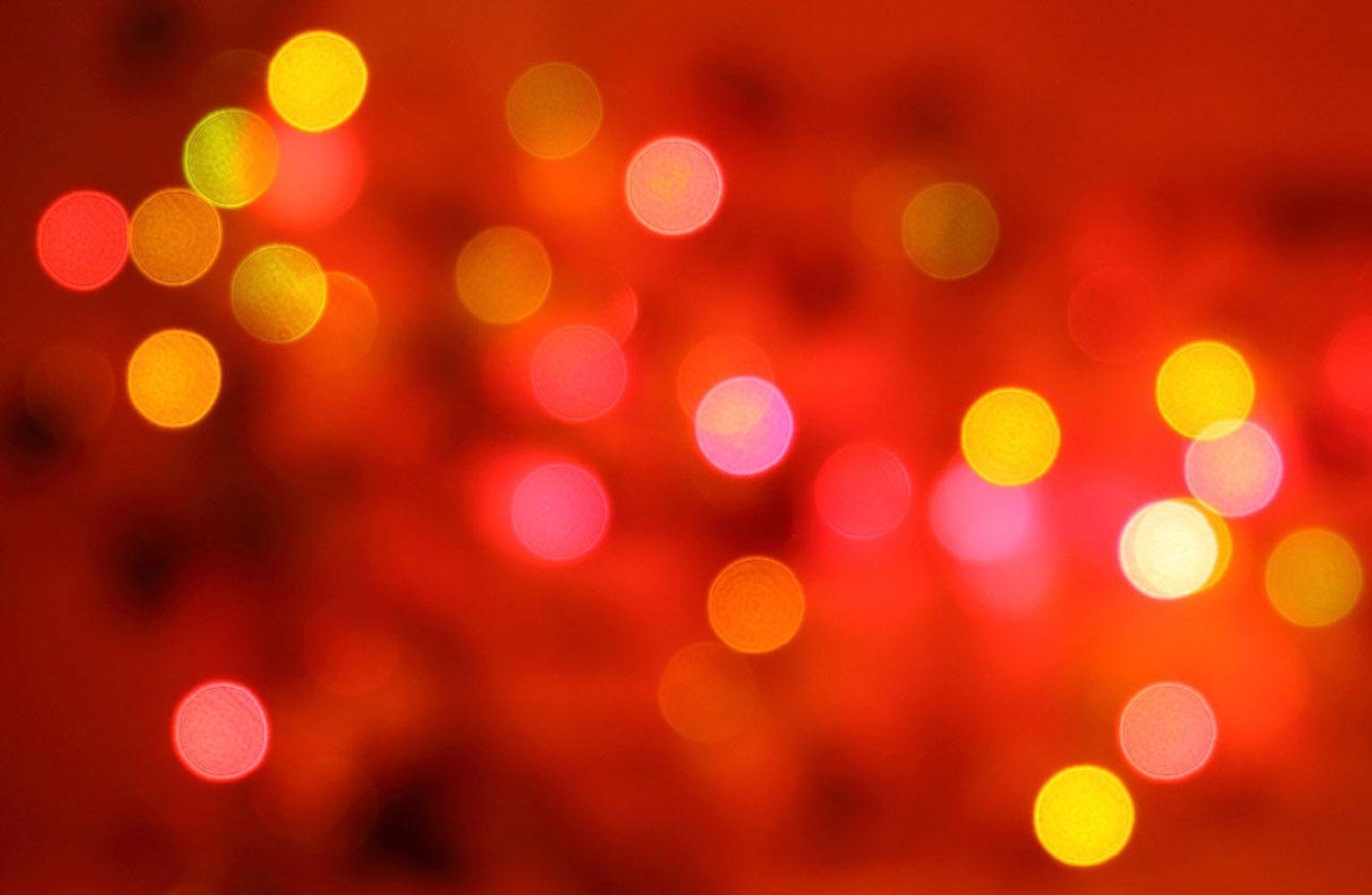 Red Christmas Background with Bokeh Free Download