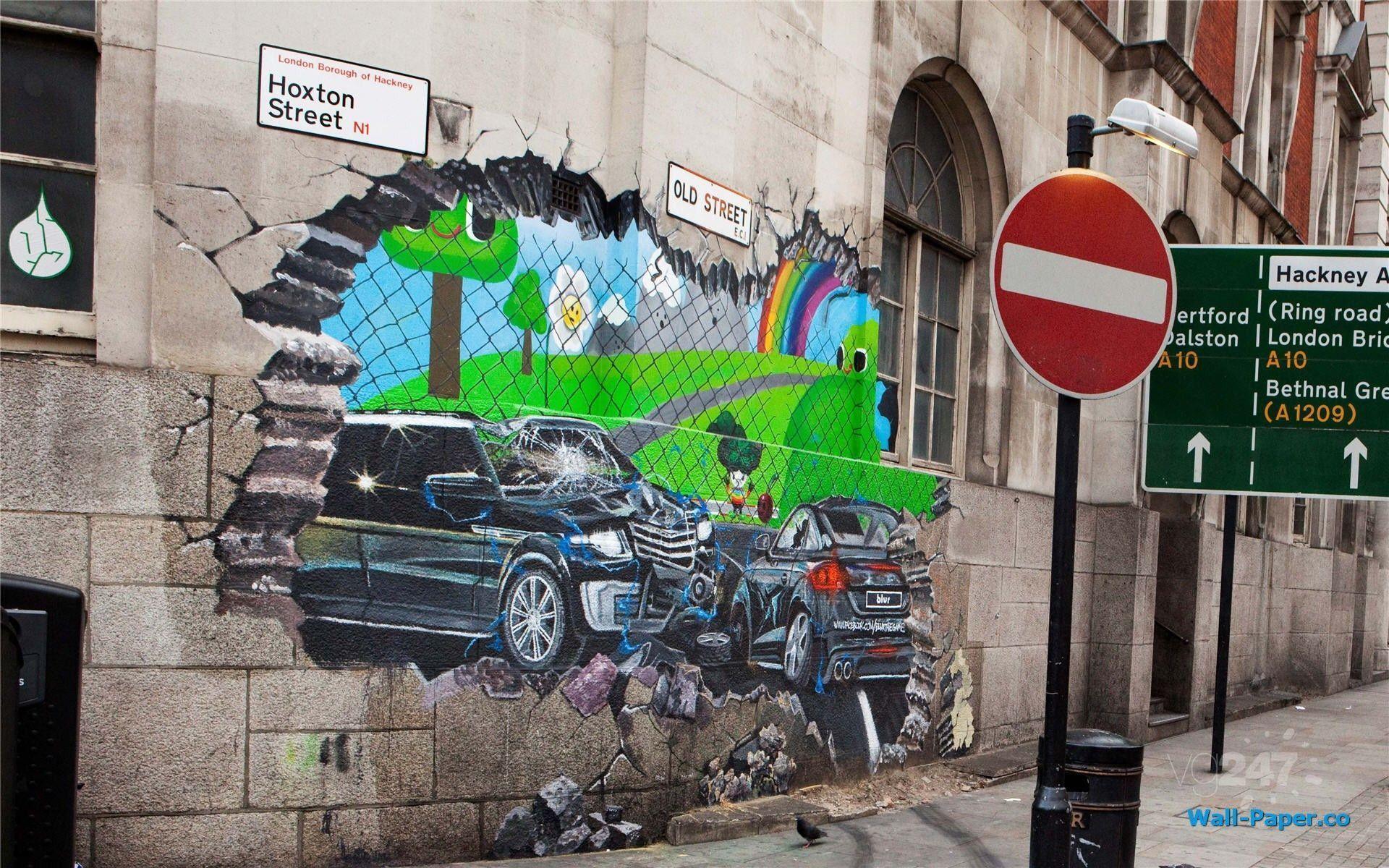 3D Street Art Wallpaper