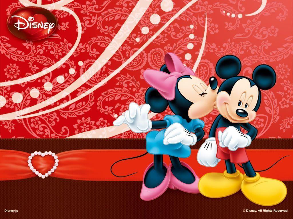Wallpaper For > Mickey And Minnie Mouse In Love Wallpaper