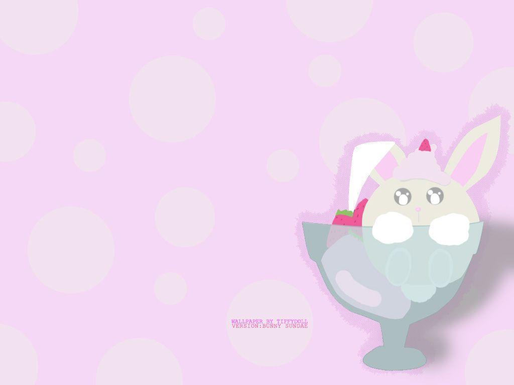 Sundae Bunny Wallpaper