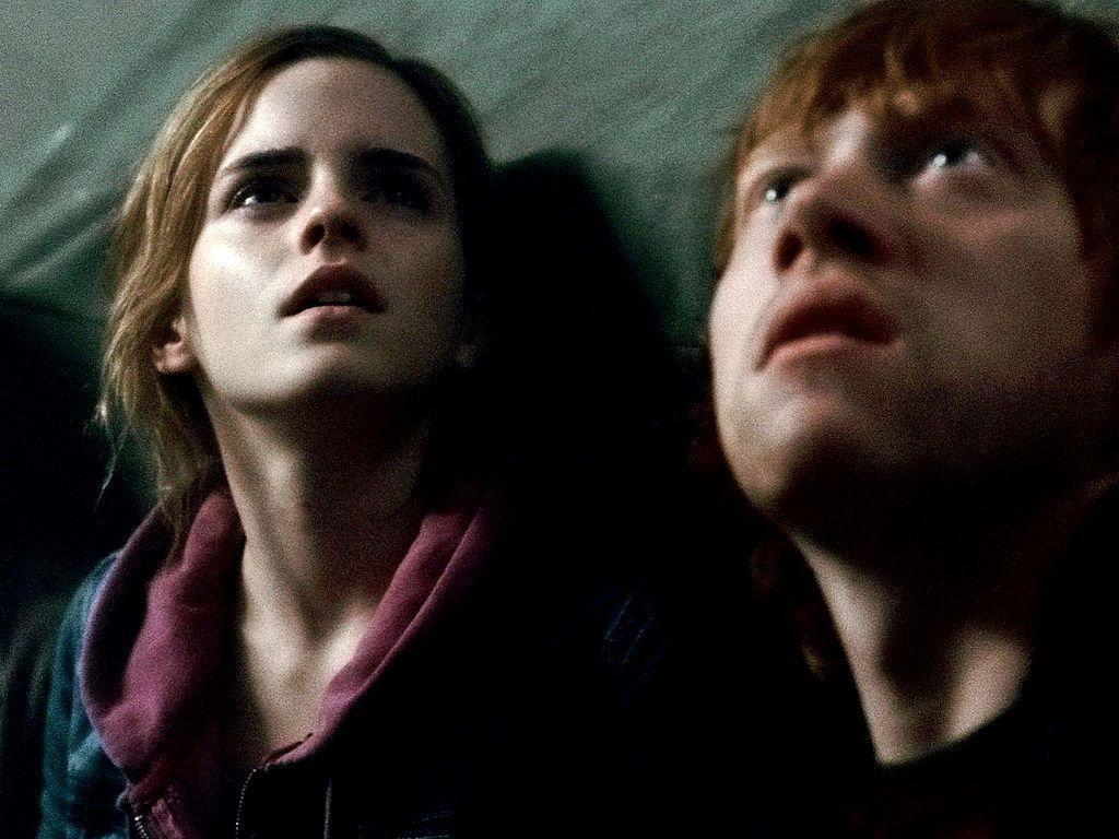 Harry, Ron and Hermione Wallpaper, Ron and Hermione