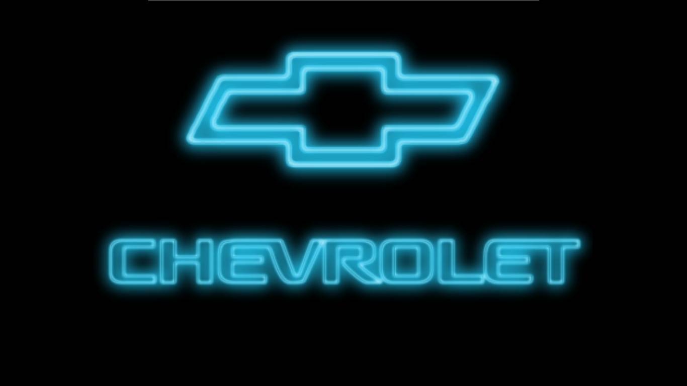 chevy azul neón logo wallpaper