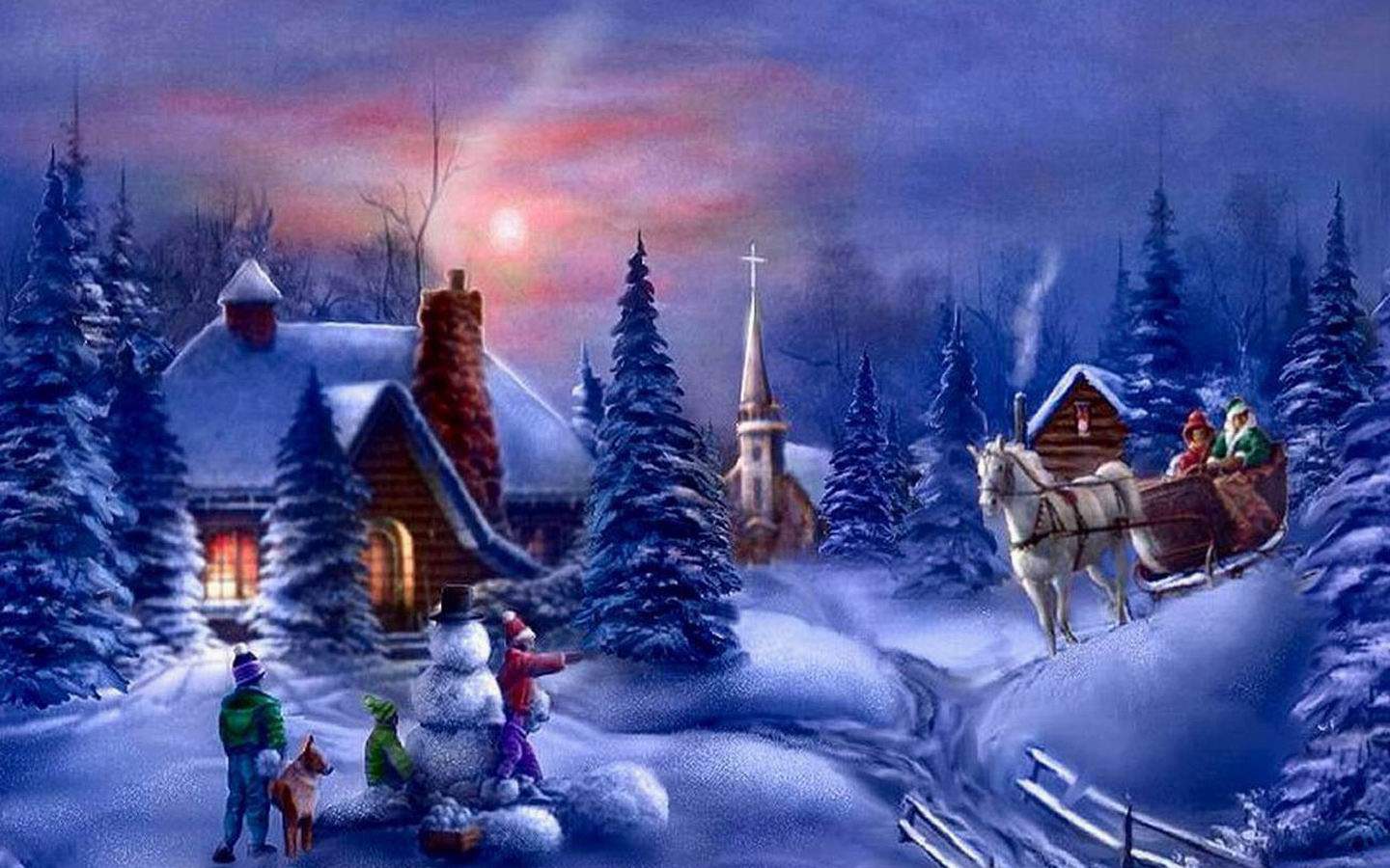 Christmas Pc Wallpaper HD Wallpaper Background