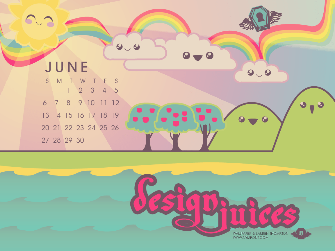 Design Juices Official Desktop Wallpaper Calendar: June 2010