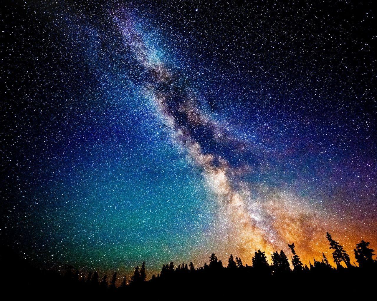 The Milky Way at Night desktop PC and Mac wallpaper