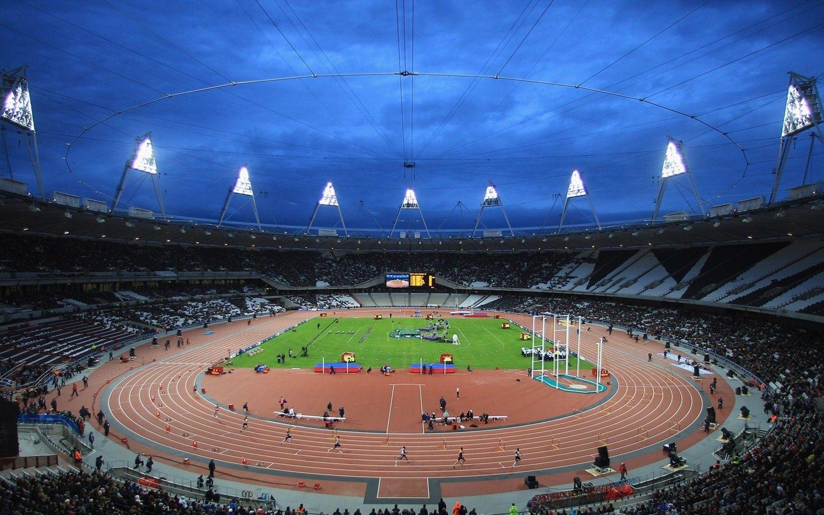 Download wallpaper stadium, track and field, audience, London free