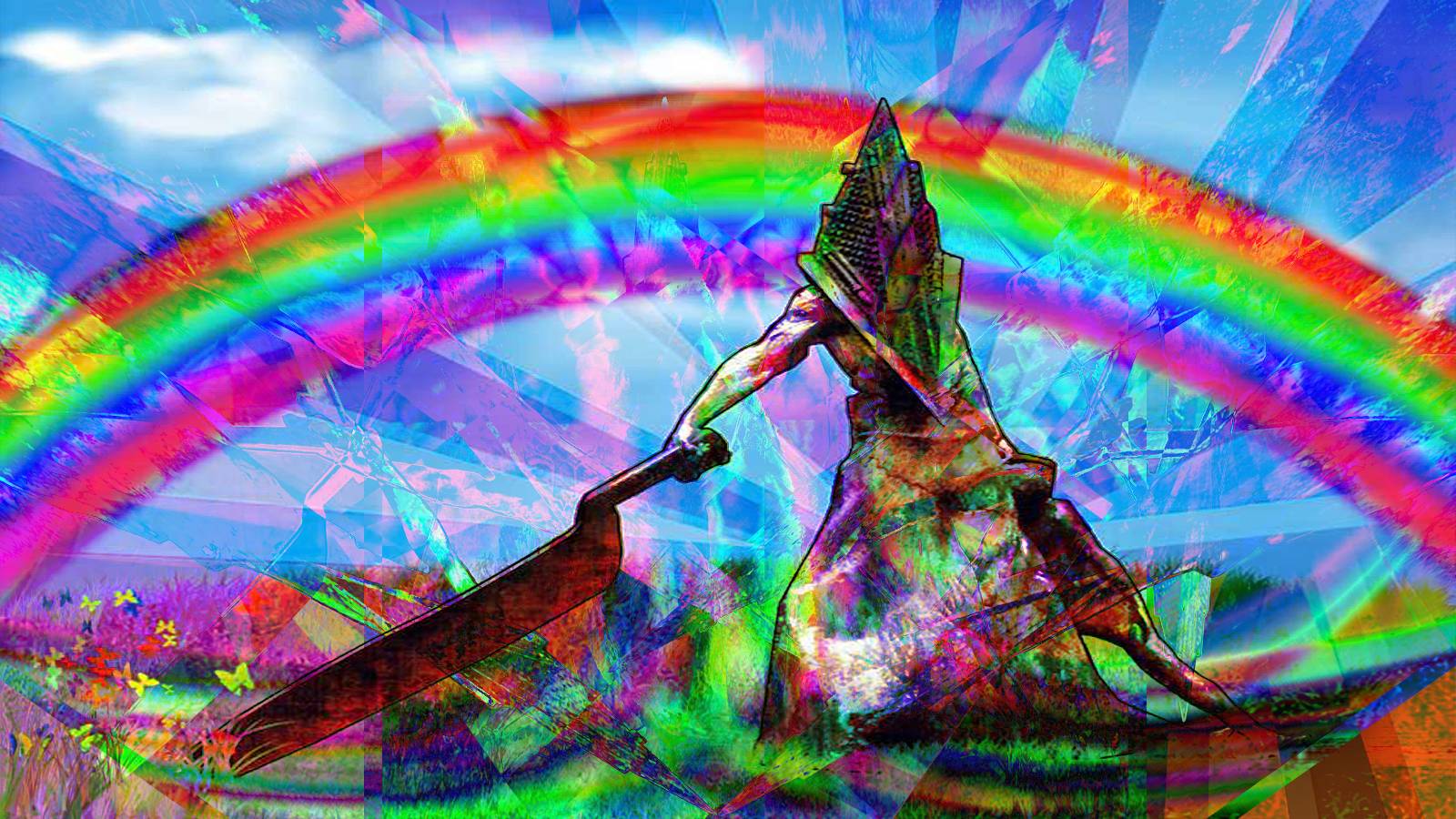 Multicolor Silent Hill Rainbows Pyramid Head Fresh New HD Wallpaper