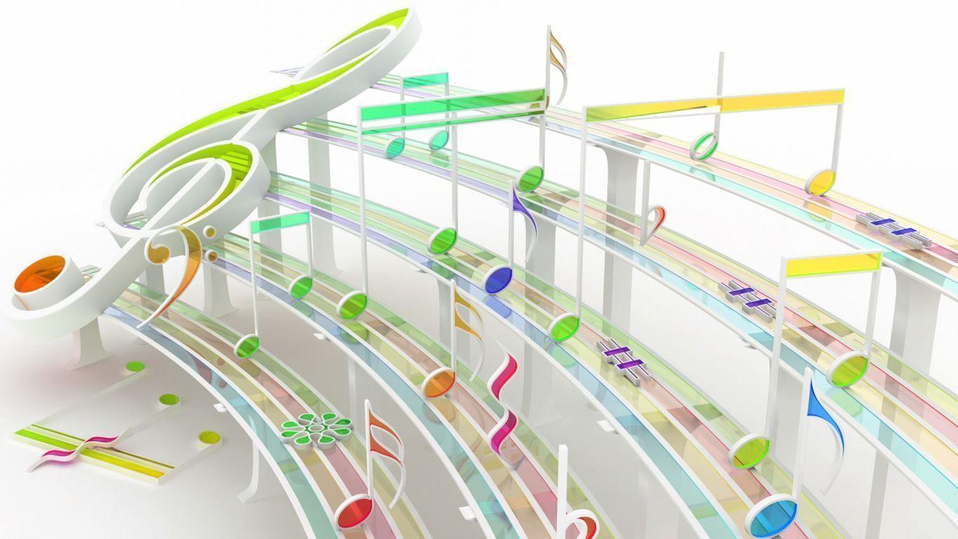 Colorful Musical Notes Wallpaper Music Wallpaper 1680x1050PX